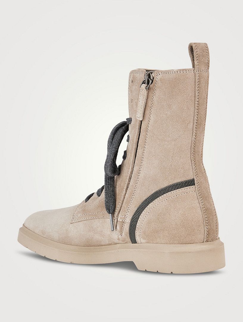 Brunello Cucinelli o1y0725 Ankle Boots in Beige Size US 10 / IT 40 - 3 Thumbnail