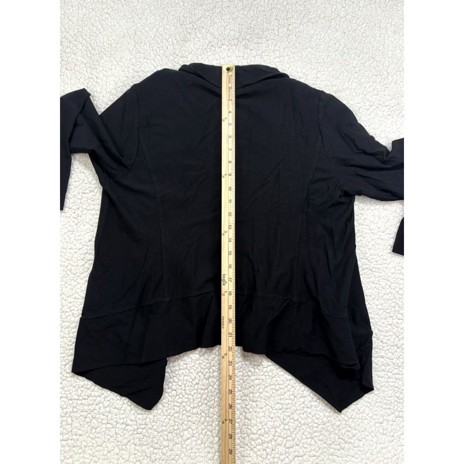 Eileen Fisher Eileen Fisher Black Cardigan Sweater XL Draped Open Front Knit Lightweight Size XL / US 12-14 / IT 48-50 - 6 Thumbnail