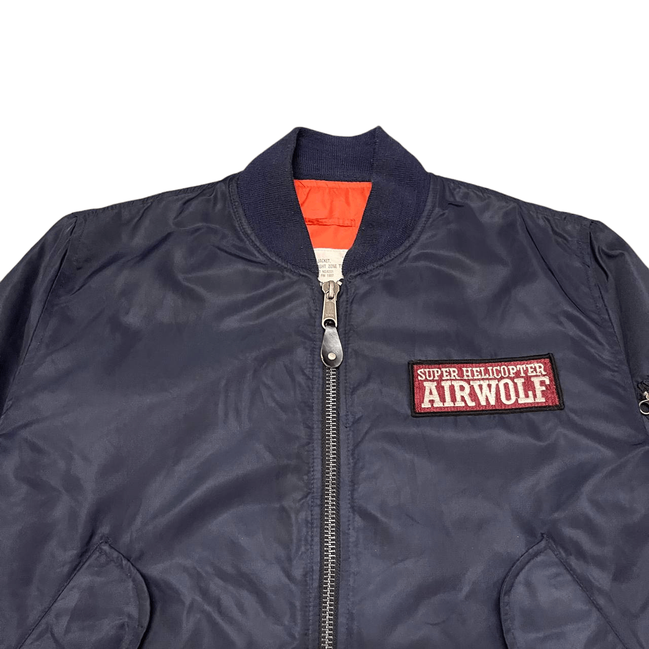 Japanese Brand Vintage 80's Air Wolf Super Helicopter Flyers Bomber Jacket Size US M / EU 48-50 / 2 - 4 Thumbnail