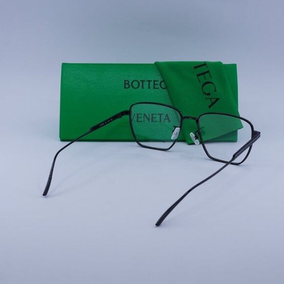 Bottega Veneta Bottega Veneta BV1015O 001 Eyeglasses Black 52mm Square Size ONE SIZE - 10 Thumbnail