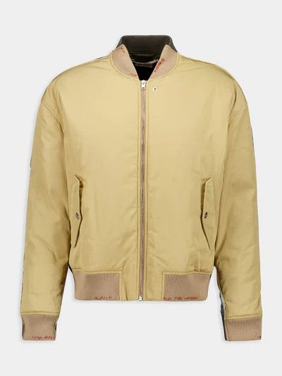 Marni o1w1db10625 Twill Bomber Jacket in Beige Size US S / EU 44-46 / 1 - 1 Thumbnail