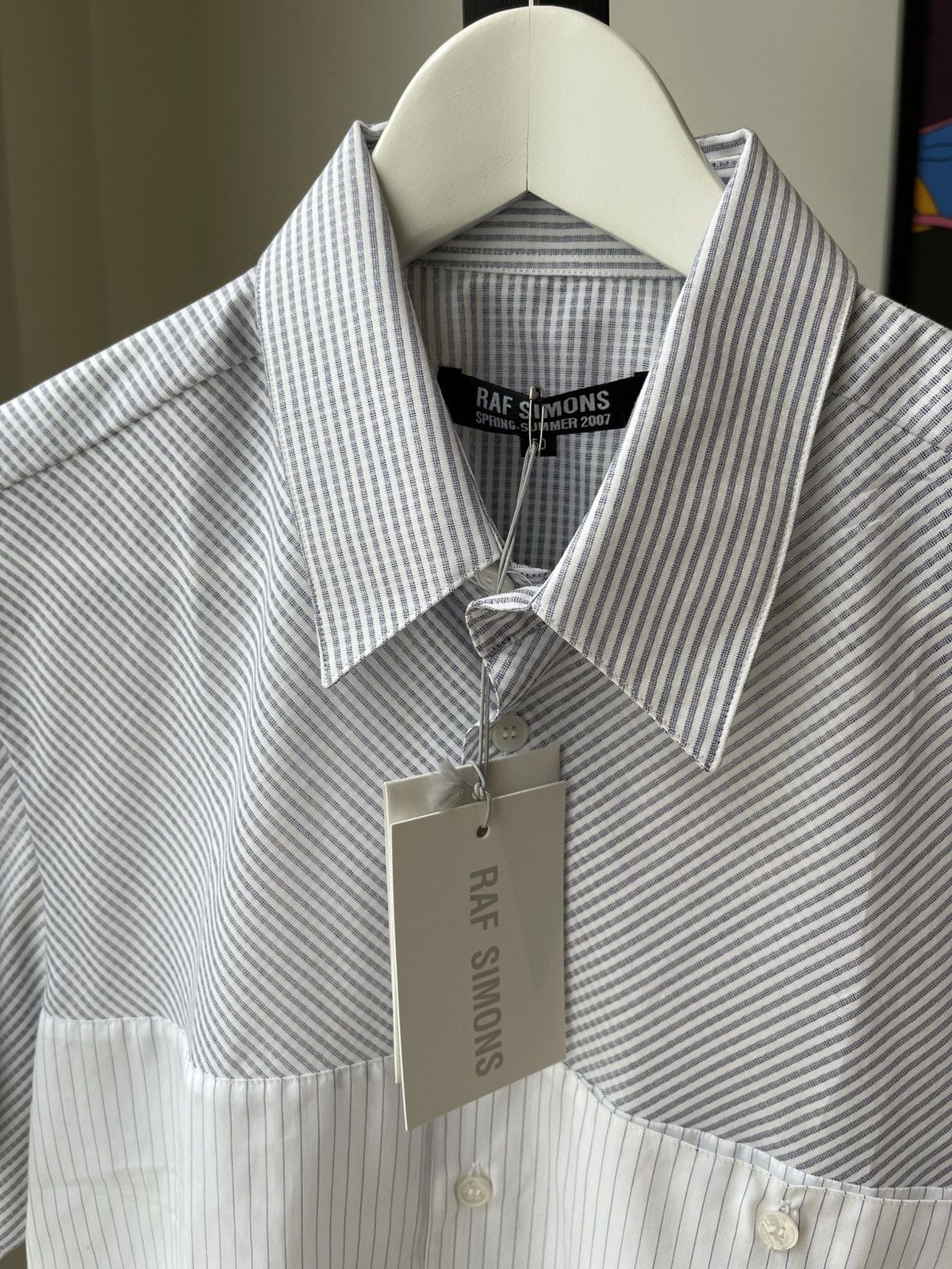 Raf Simons Raf Simons SS07 Stripes Light Shirt With Elastic Hem Size US M / EU 48-50 / 2 - 5 Thumbnail