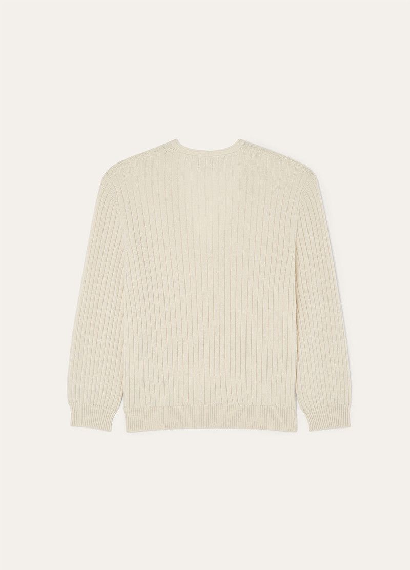 Loro Piana o1srvl11e0526 FAP5840 Vicuña Sweater in Off White Size XS / US 0-2 / IT 36-38 - 2 Thumbnail
