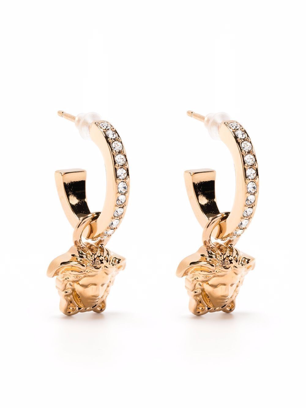 Versace CRYSTAL LA MEDUSA HOOP EARRINGS Size ONE SIZE - 1 Thumbnail
