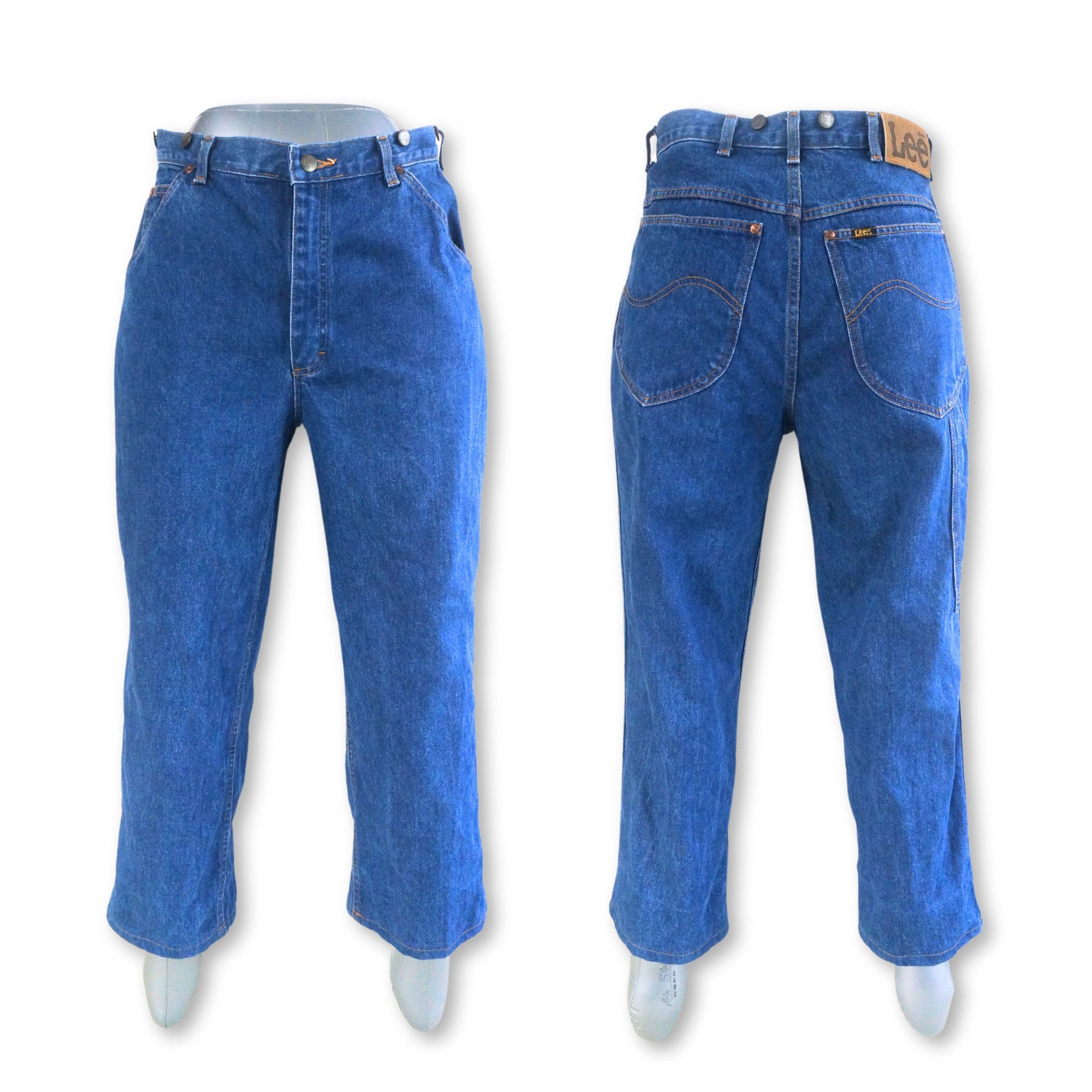 Lee LEE Baggy High Waisted Blue Jeans Size US 33 - 13 Thumbnail