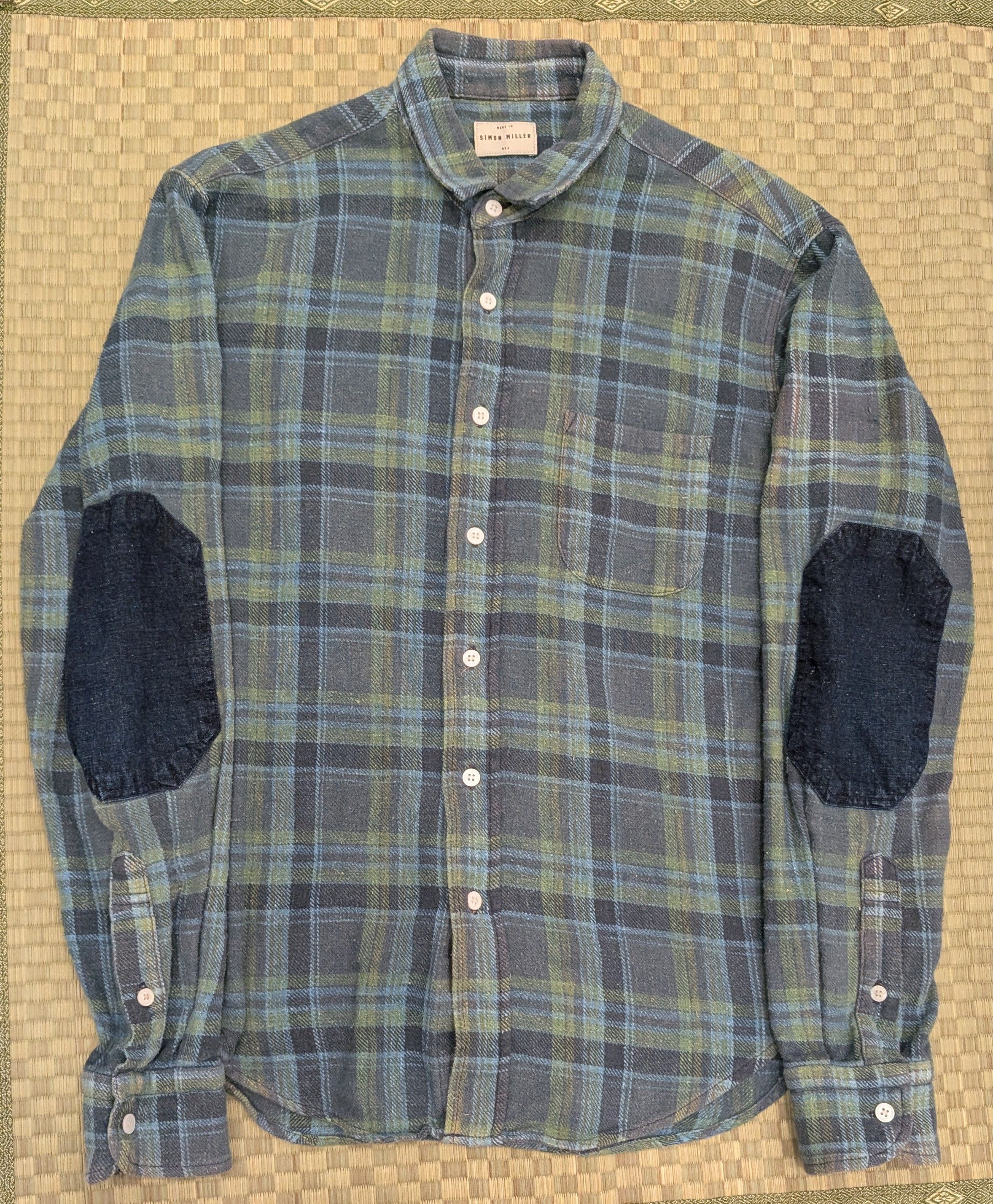 Simon Miller Simon Miller Cotton Plaid Flannel Shirt Denim Elbow Patch Size US S / EU 44-46 / 1 - 1 Thumbnail