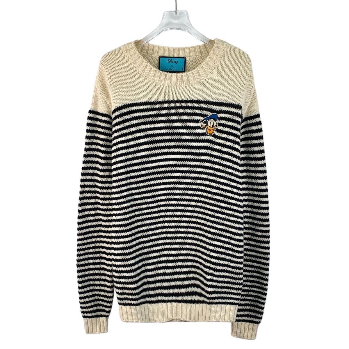 Gucci Gucci Striped Donald Duck Long Sleeve Knit Sweater K26WX Size S / US 4 / IT 40 - 1 Thumbnail