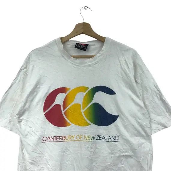 Canterbury of New Zealand Vtg 90’ CANTERBURY NEW ZEALAND Rainbow Logo Tee Shirt Size US M / EU 48-50 / 2 - 4 Thumbnail