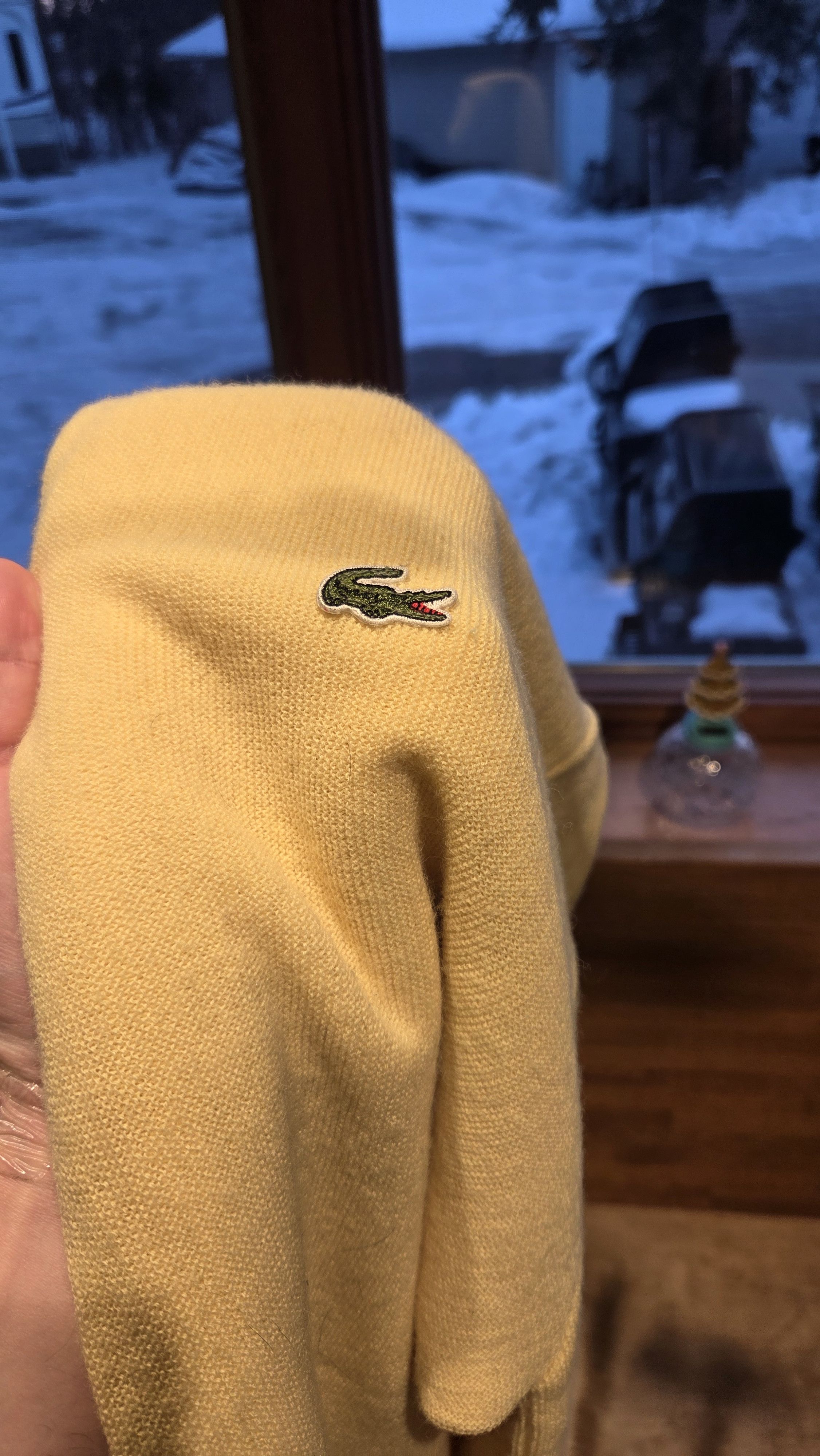 Lacoste Izod Lacoste Yellow Cardigan Size US XL / EU 56 / 4 - 1 Thumbnail