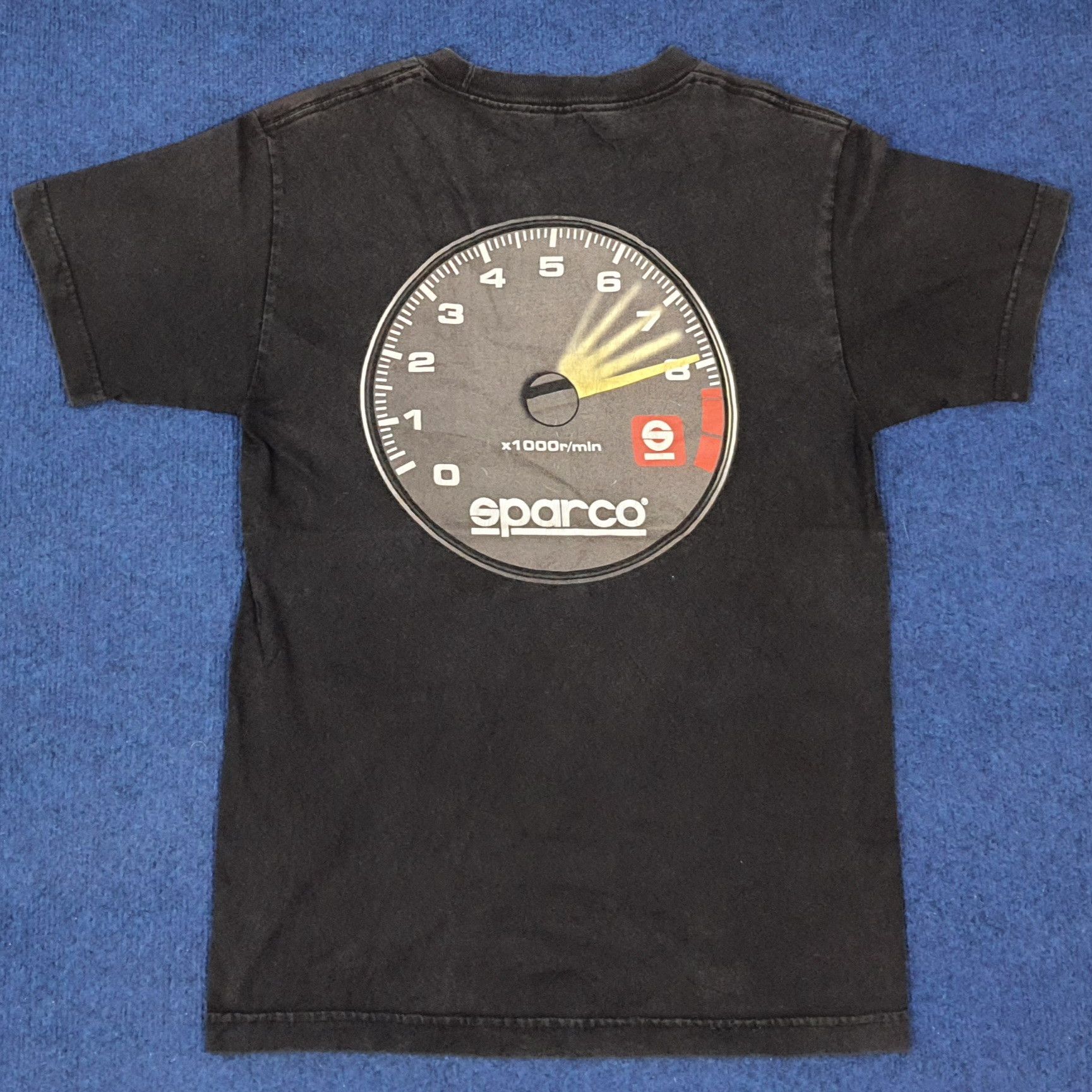 Vintage Vintage SPARCO Meter Italian Racing Motorsports Brand Tshirt Size US S / EU 44-46 / 1 - 1 Thumbnail