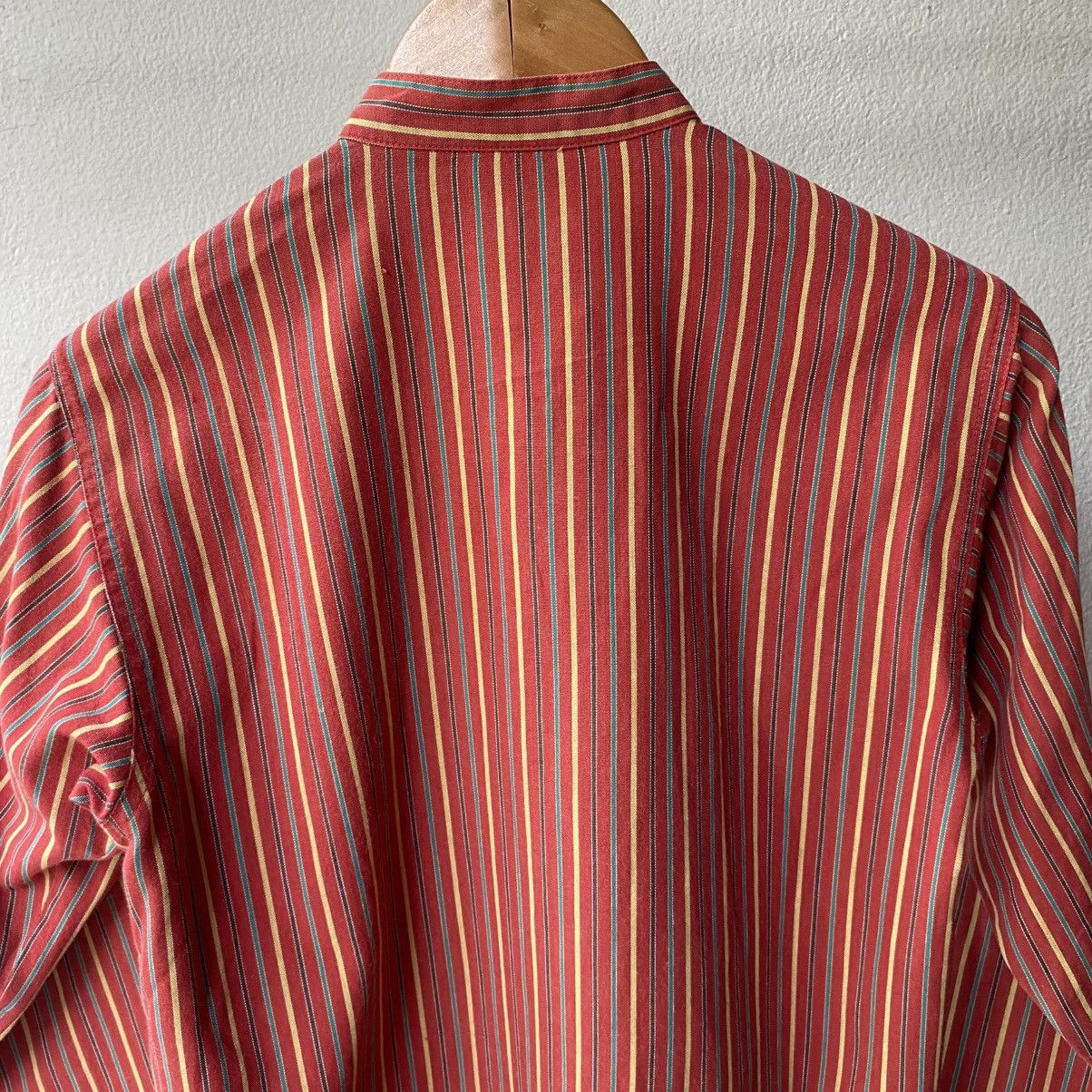 Kenzo Kenzo Vivid Red Stripe Mandarin Blouse Size M / US 6-8 / IT 42-44 - 5 Thumbnail