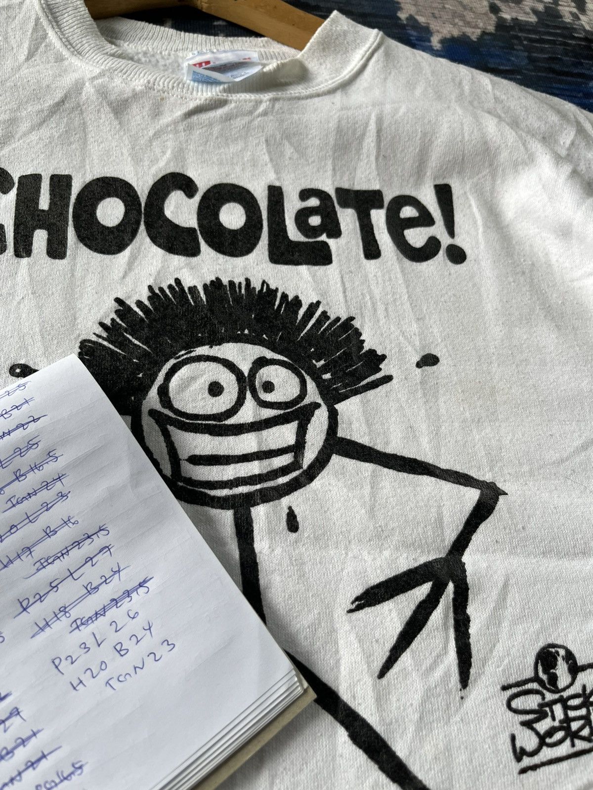 Chocolate × Vintage 💥RARE Vintage Chocolate Stick World Big Logo Sweetshirts 90s Size US XL / EU 56 / 4 - 7 Thumbnail
