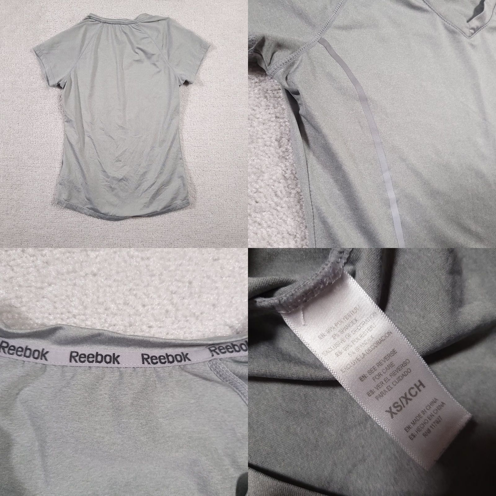 Reebok Reebok Shirt XS Gray Active Wear Running Reflective Short Sleeve Tee Women's Size XS / US 0-2 / IT 36-38 - 8 Thumbnail