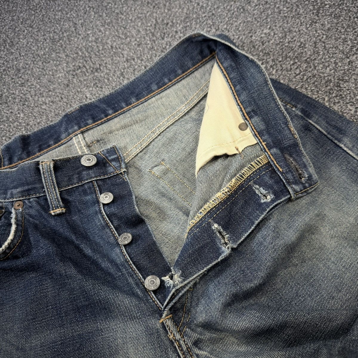 Kapital Vintage Japanese Denim Edwin 505sx Distressed Selvedge Baggy Size US 32 / EU 48 - 14 Thumbnail
