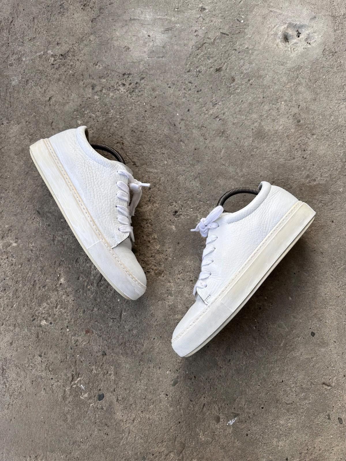 Acne Studios ACNE STUDIOS ADRIANA GRAIN LEATHER SNEAKERS WHITE SZ 40 Size US 10 / IT 40 - 1 Thumbnail