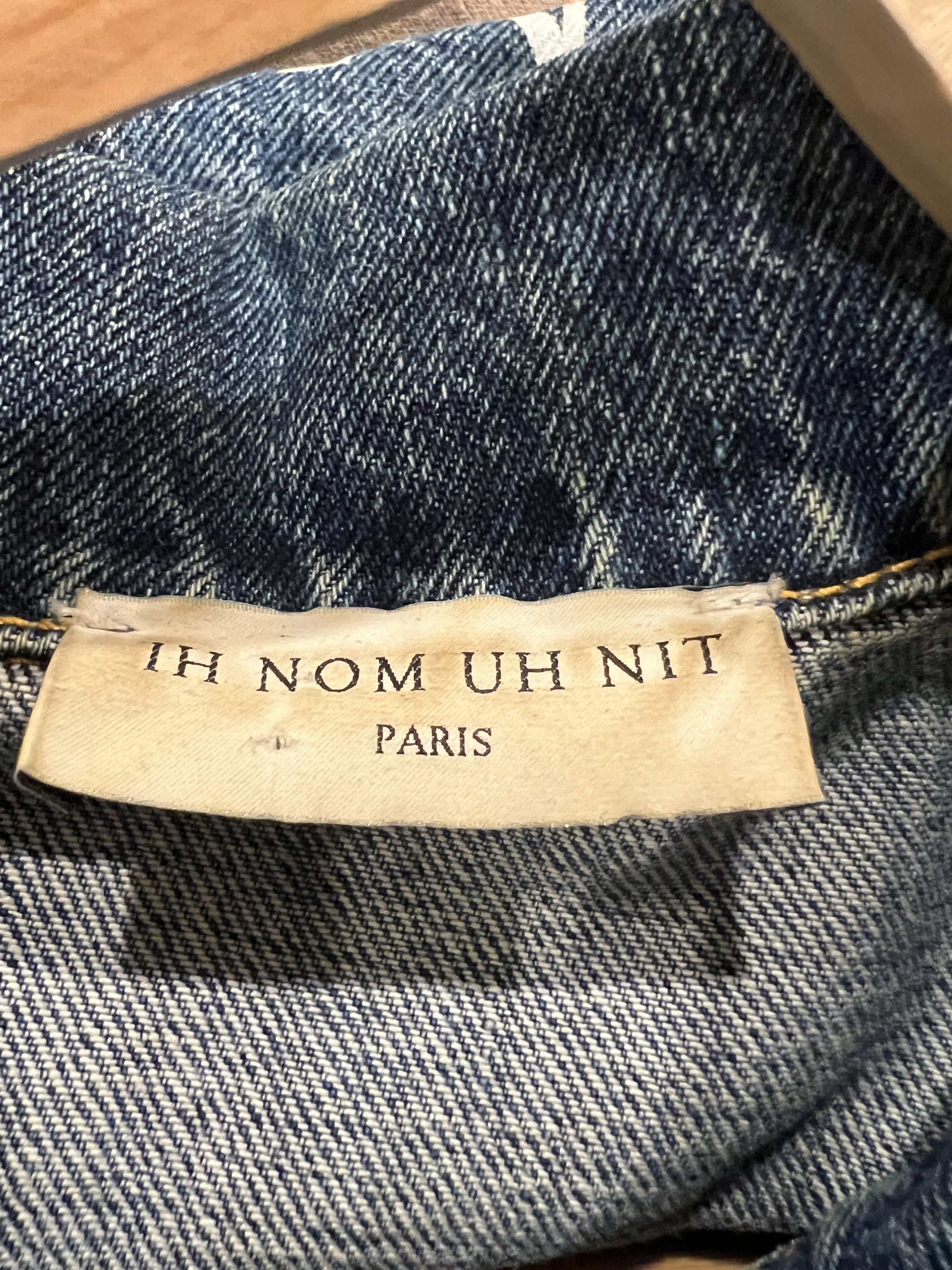 Ih Nom Uh Nit IH NOM UH NIT DENIM JACKET WITH EMBROIDERED LOGO ON THE BACK Size US L / EU 52-54 / 3 - 6 Thumbnail