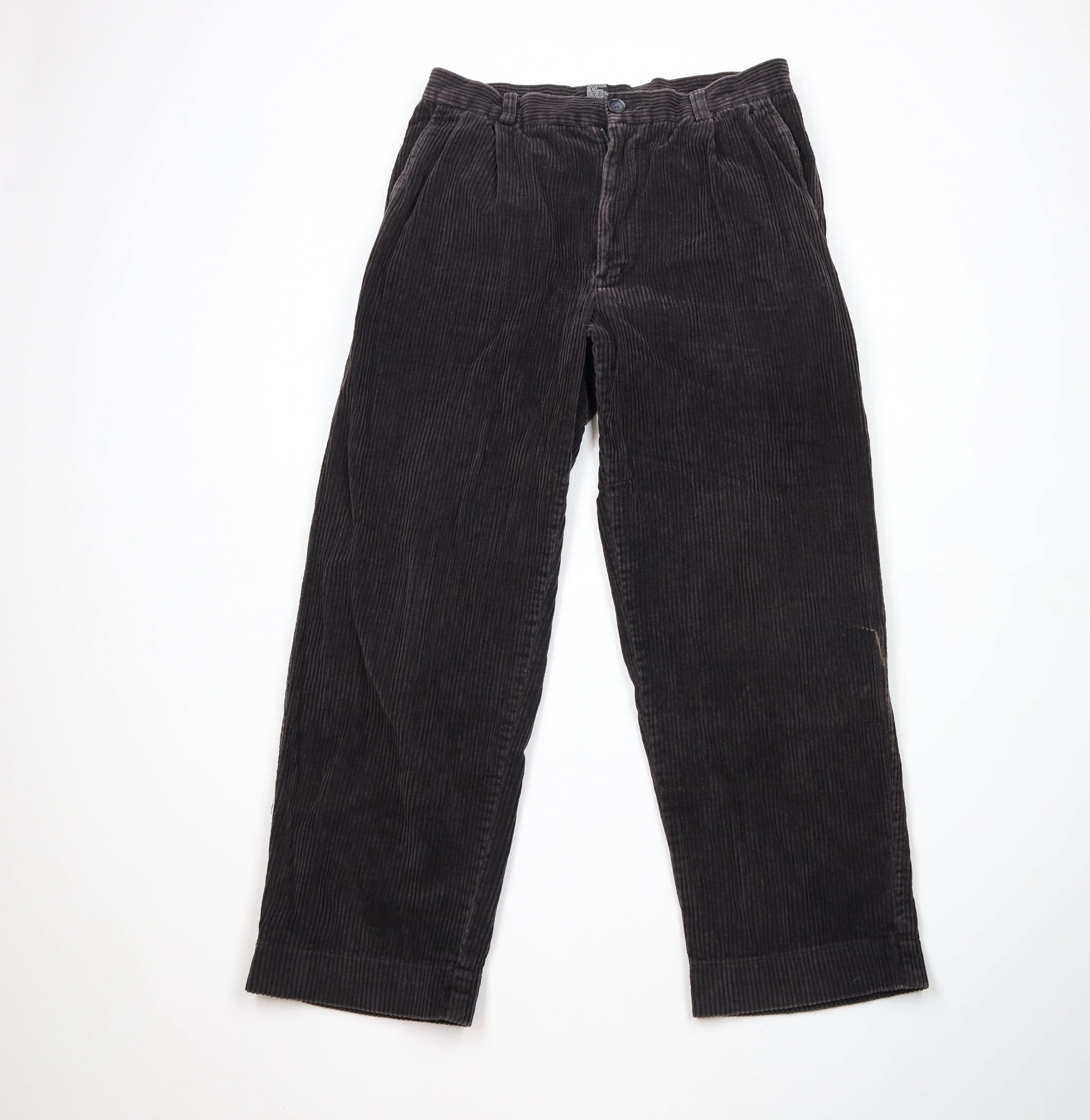 Vintage Vintage 90s Streetwear Pleated Wide Leg Corduroy Chino Pants Size US 34 / EU 50 - 1 Thumbnail