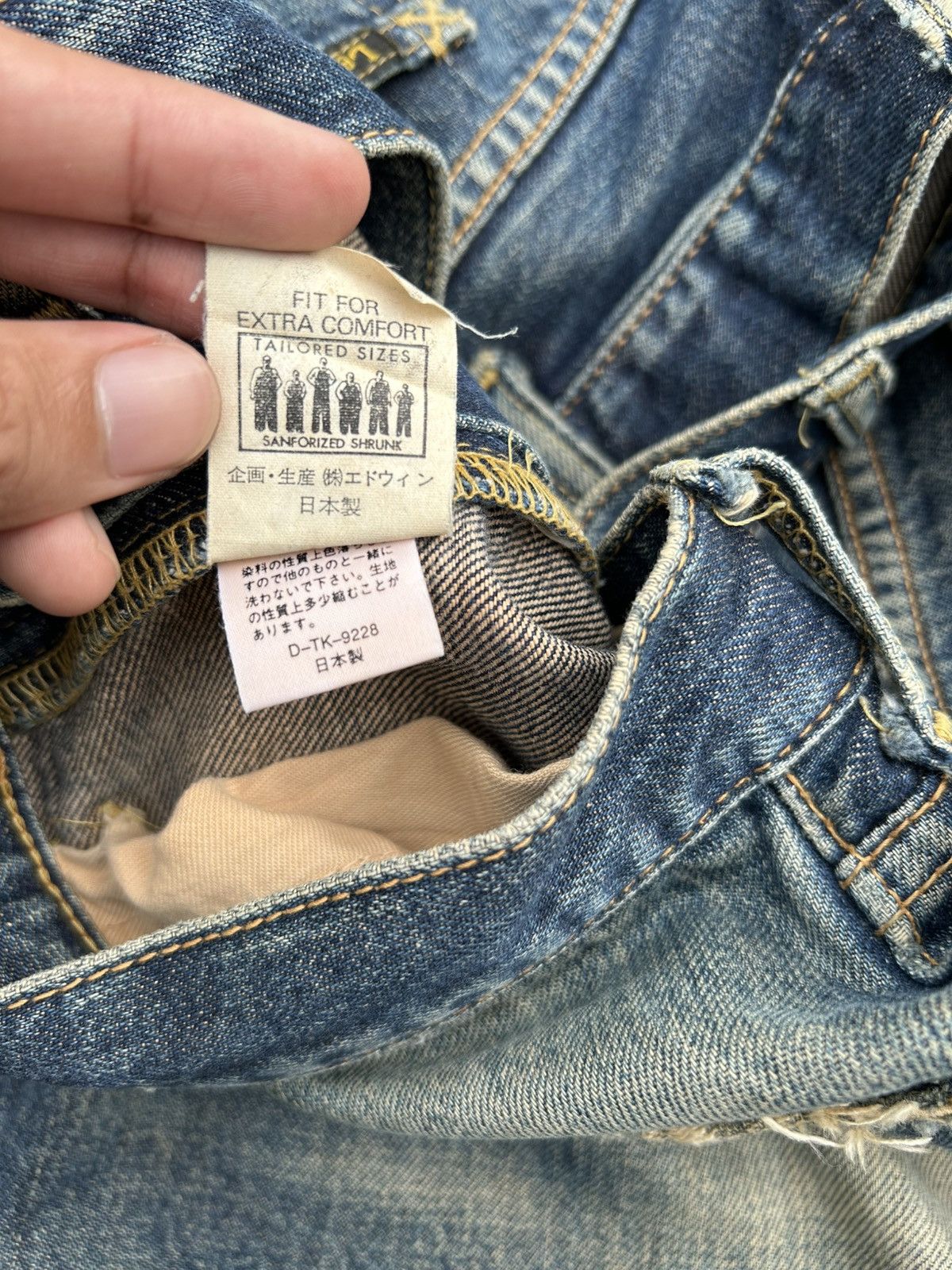 Kapital Thrashed Vintage Lee Riders Selvedge Rusty Denim Jeans Size US 35 - 11 Thumbnail