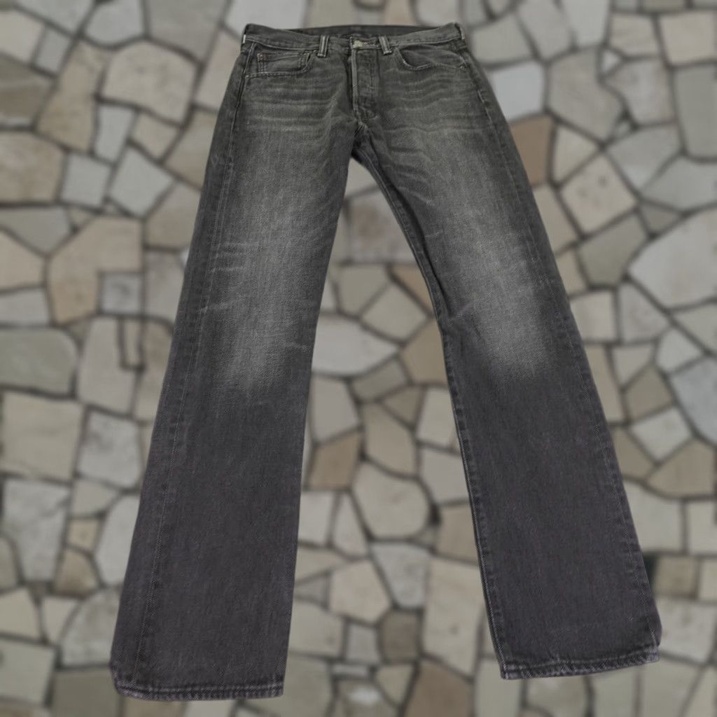 Levi's Levi's 501 Jeans Mens 32x34 Black Denim Button Fly Straight Regular Fit Denim Size US 31 - 1 Thumbnail