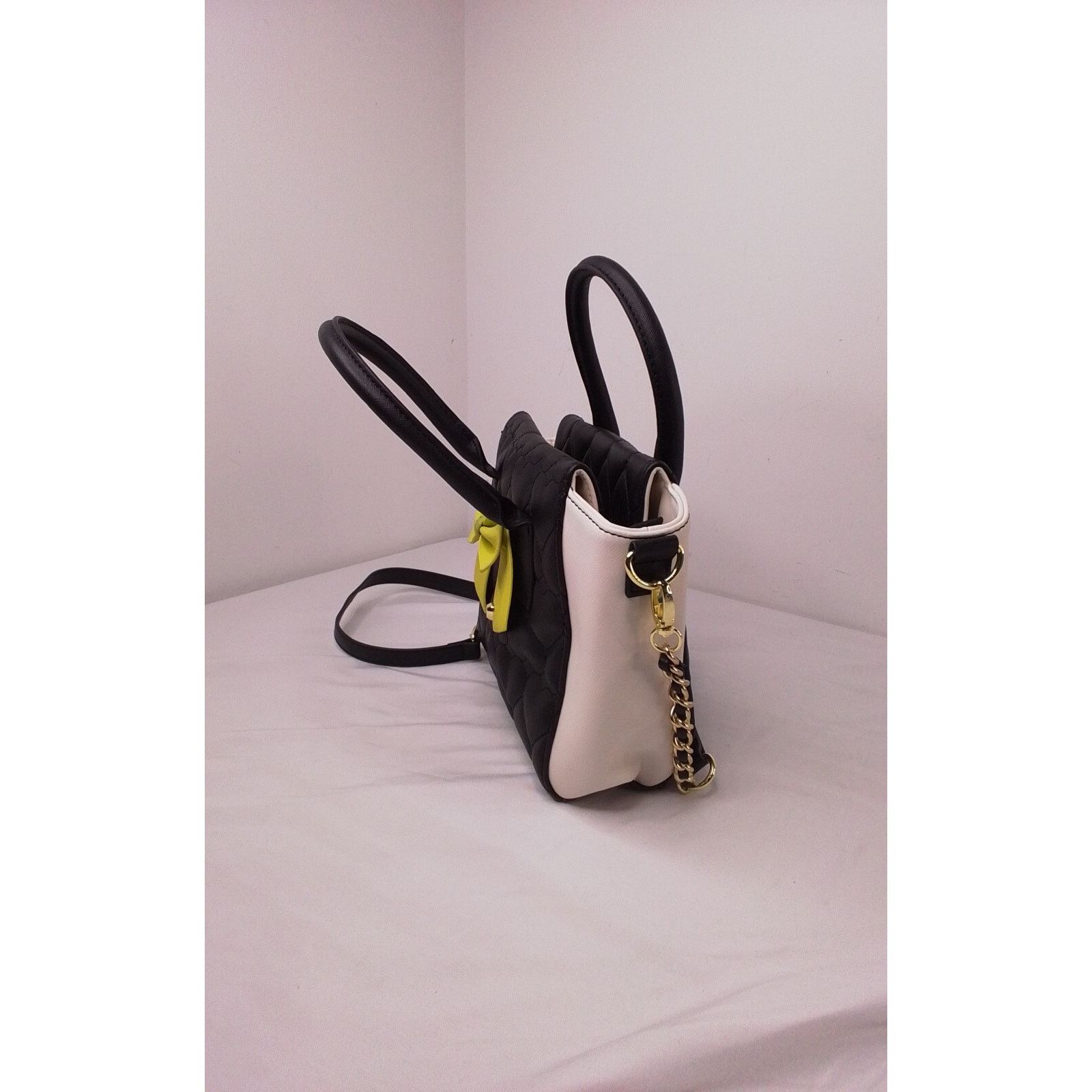 Betsey Johnson Betsey Johnson Bow Handbag Black &White w/ Bow #J2091 Size ONE SIZE - 3 Thumbnail