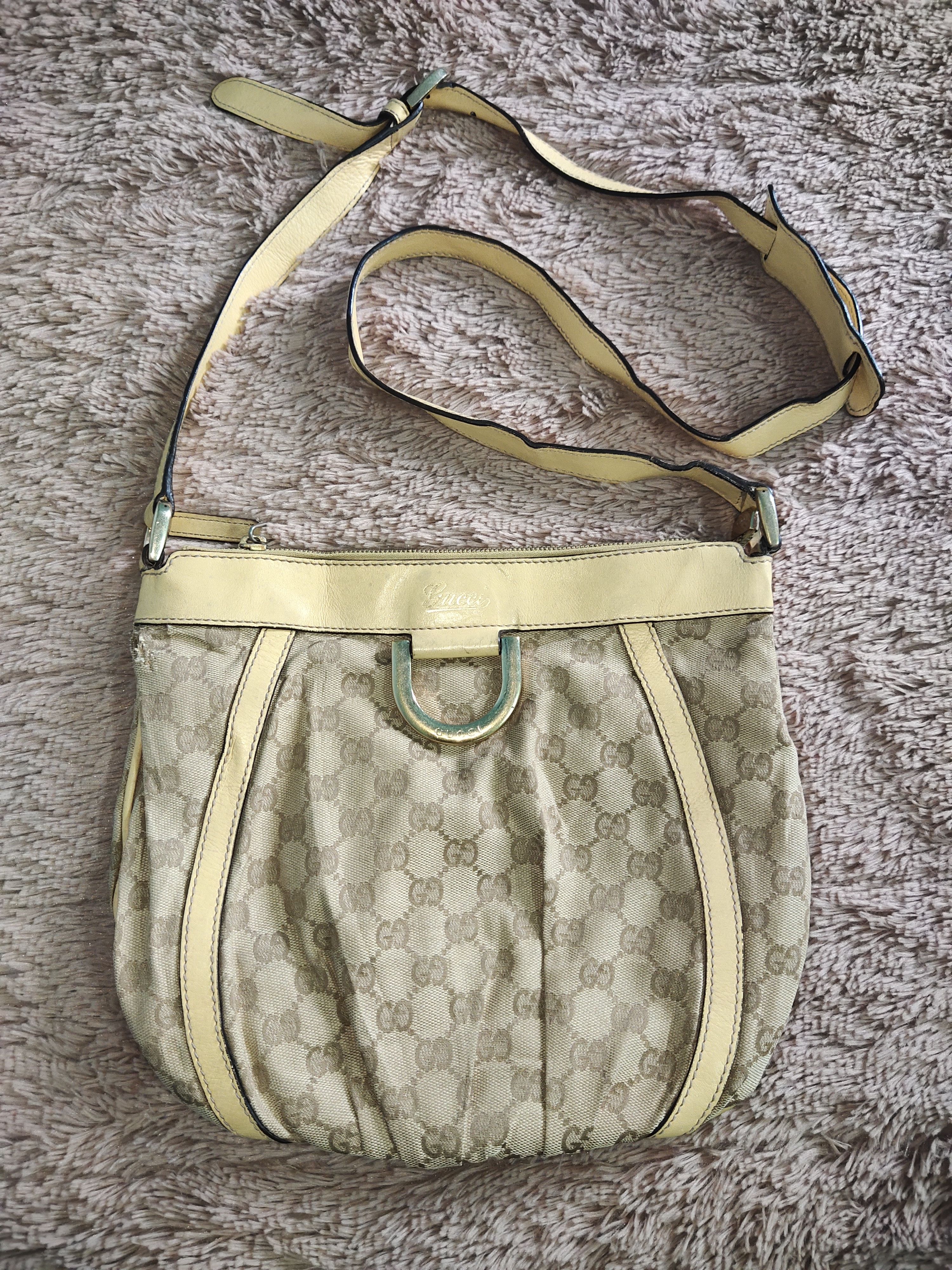 Gucci × Vintage Gucci Abbey D-Ring Pochette GG Canvas Brown Size ONE SIZE - 15 Thumbnail