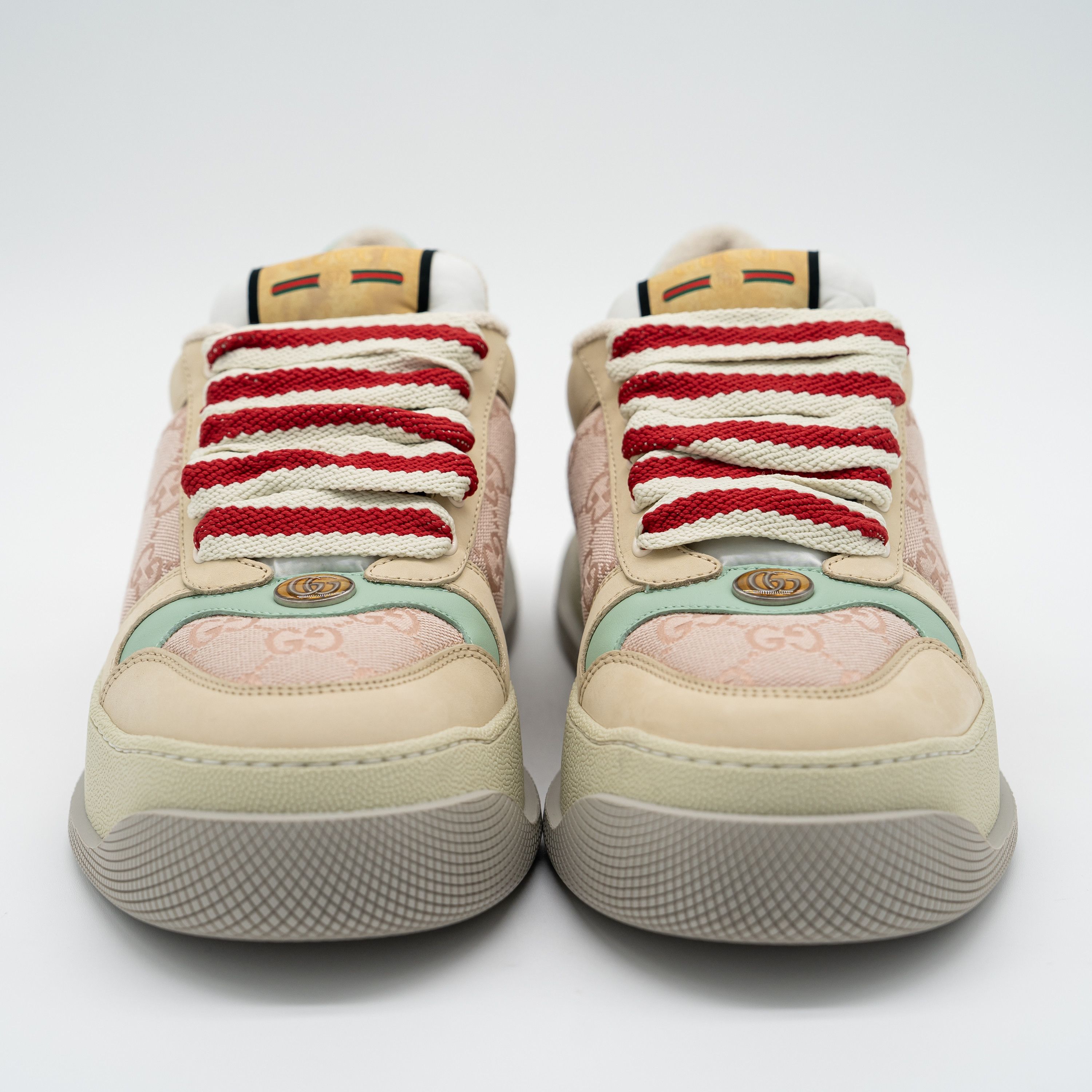 Gucci 9us Gucci Double Screener GG Monogram Beige Pink Sneakers Size US 9 / IT 39 - 2 Thumbnail