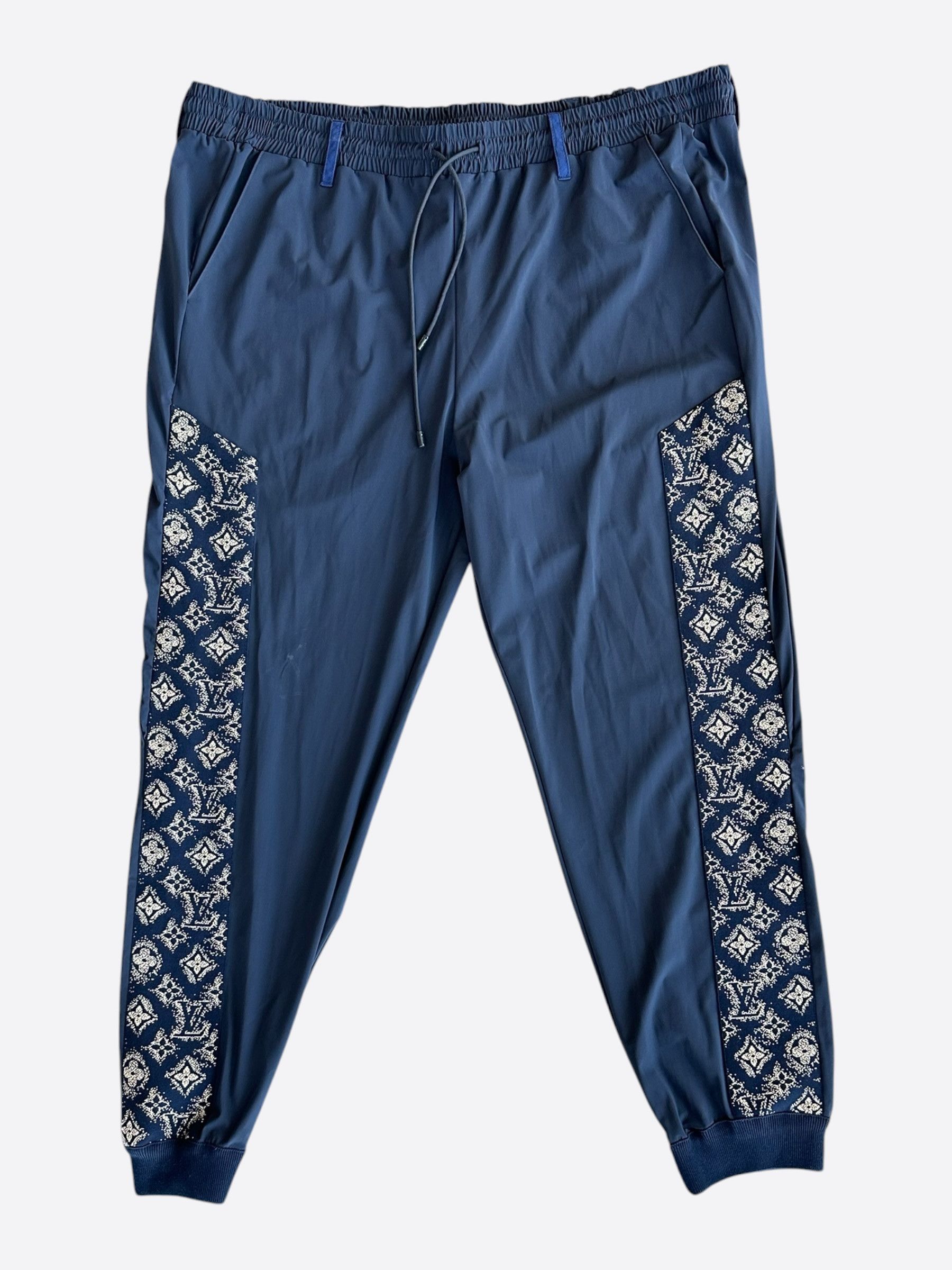 Louis Vuitton Louis Vuitton Navy & Beige Monogram Trackpants Size US 40 / EU 56 - 1 Thumbnail