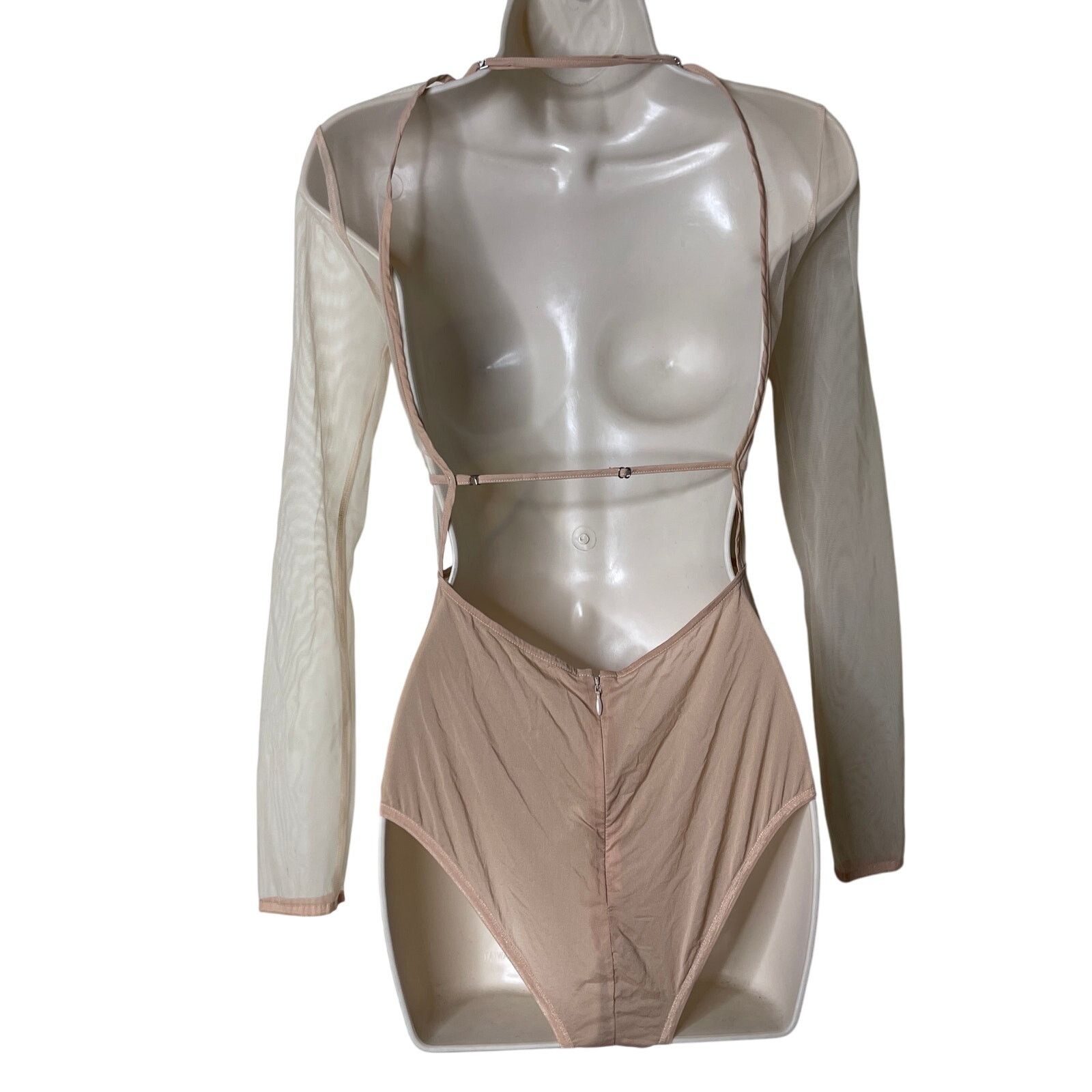 Nensi Dojaka Nensi Dojaka Gathered Long Sleeve Bra Top In Sable Tan Sz XS Size XS / US 0-2 / IT 36-38 - 13 Thumbnail