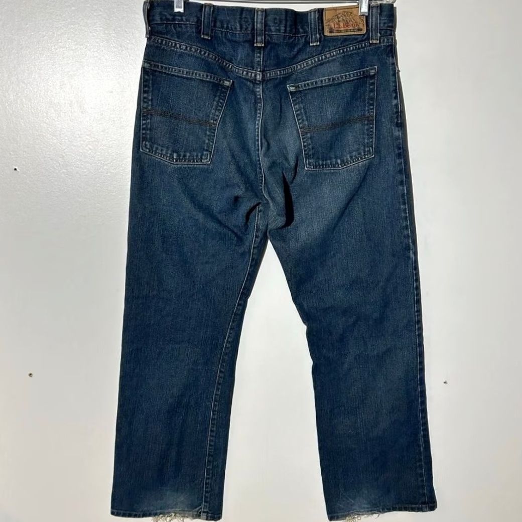 Vintage LL Bean Mens Jeans Blue Denim 100% Cotton 34x30 Regular Fit 5-Pocket Design Medium Size US 34 / EU 50 - 5 Thumbnail