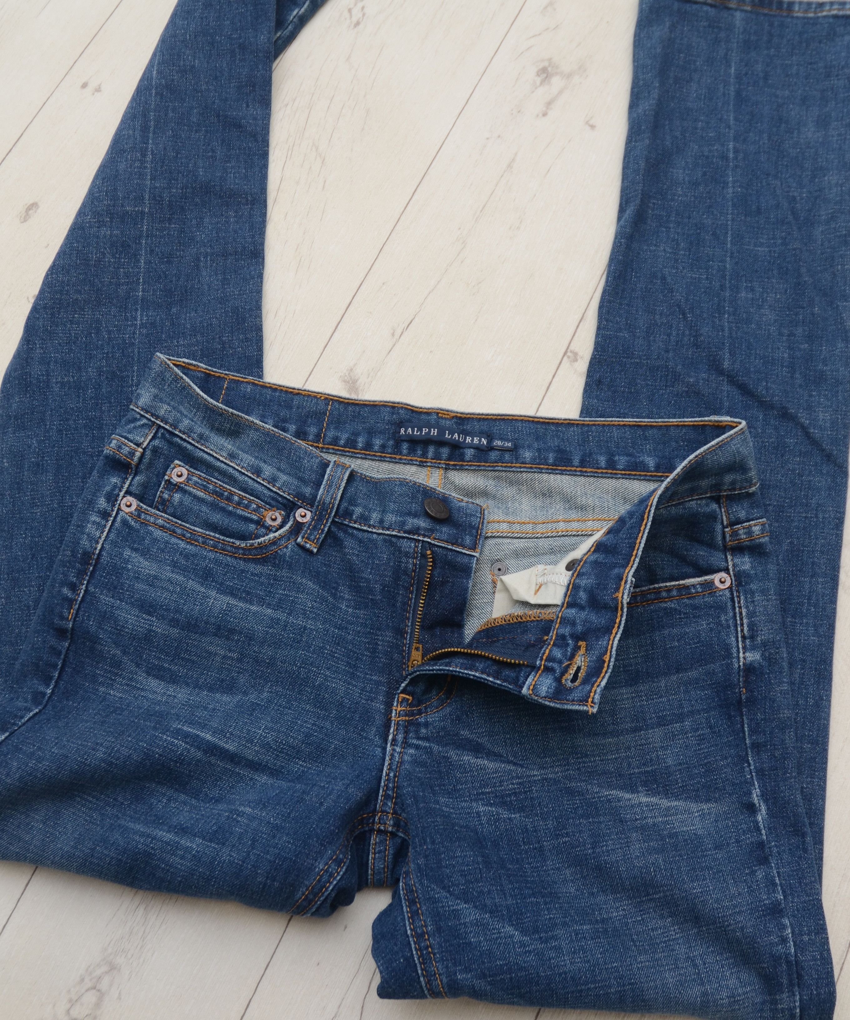 Polo Ralph Lauren × Vintage Vintage Flared Polo Ralph Lauren Dungarees Denim Pants Y2K Size 28" / US 6 / IT 42 - 11 Thumbnail