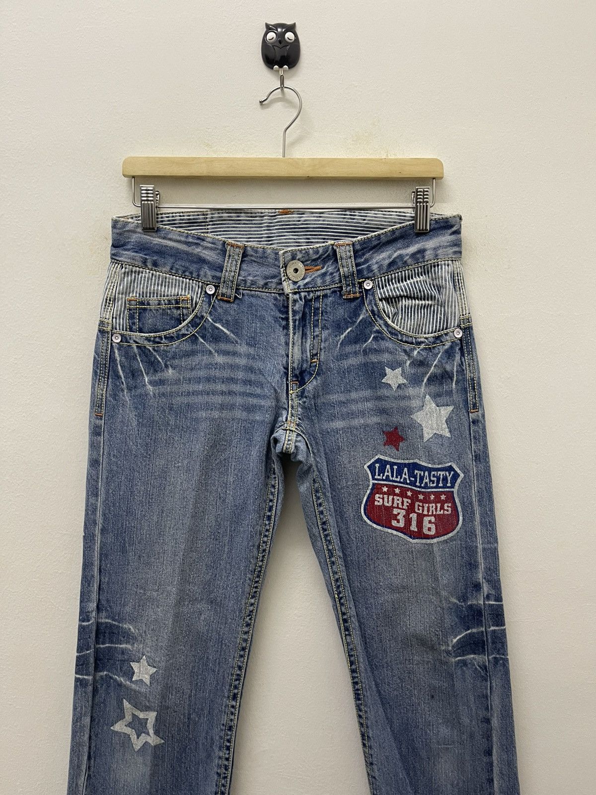 Japanese Brand Rare Vintage LTY Lala Tasty Surf Hickory Stripe Denim Size US 29 - 14 Thumbnail
