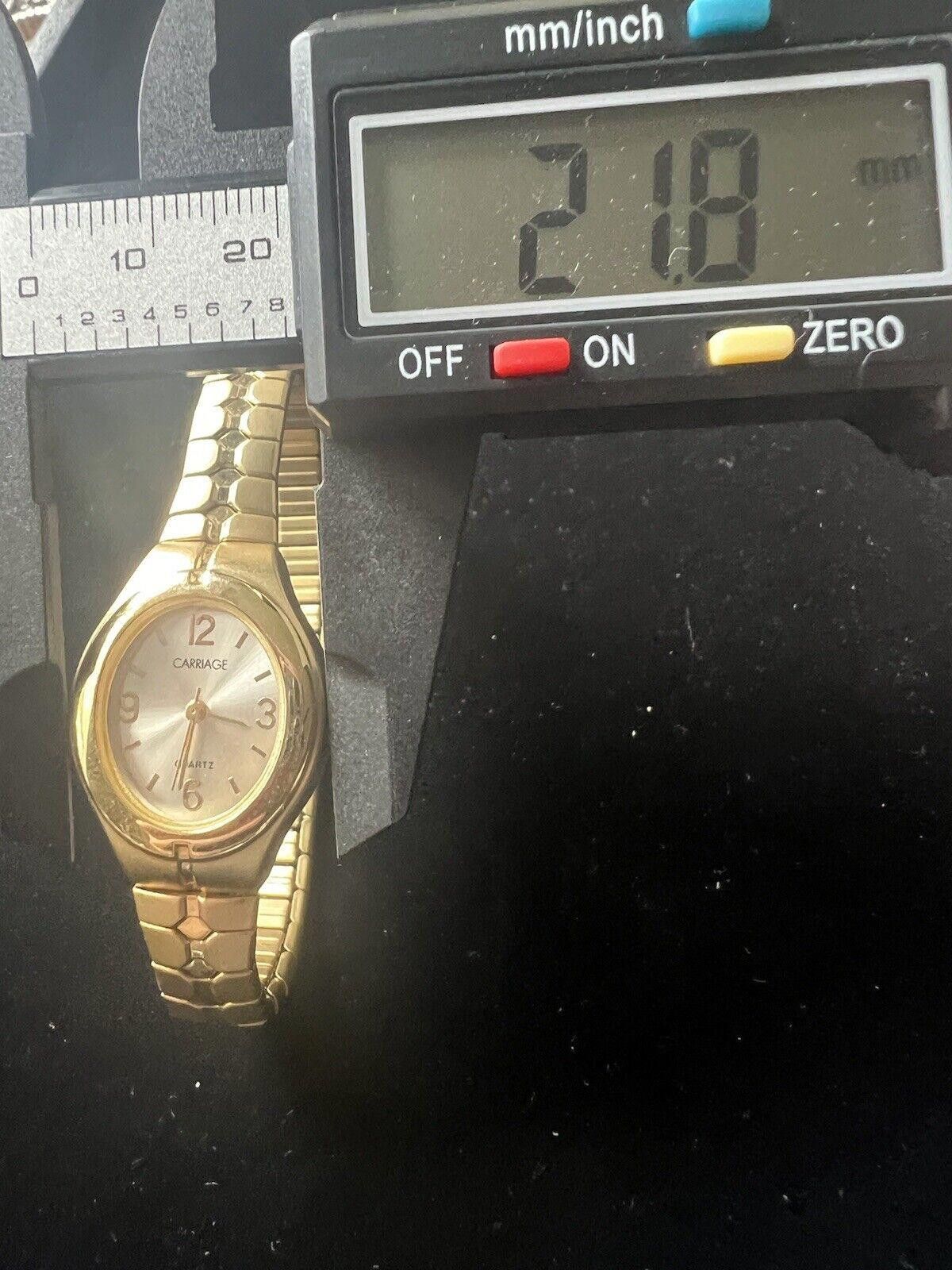 Designer Vintage Carriage Gold Tone Ladies Watch Working Size ONE SIZE - 2 Thumbnail