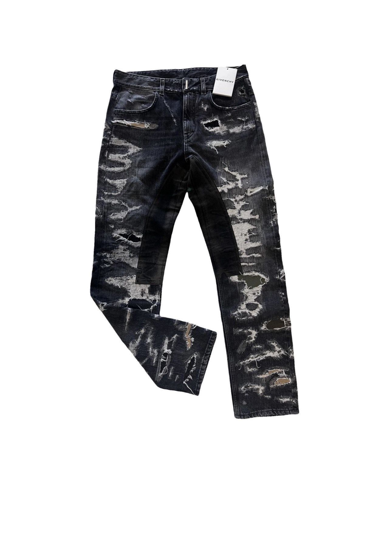 image of Givenchy Boro Denim Jeans Moleskin OG in Black, Men's (Size 31)