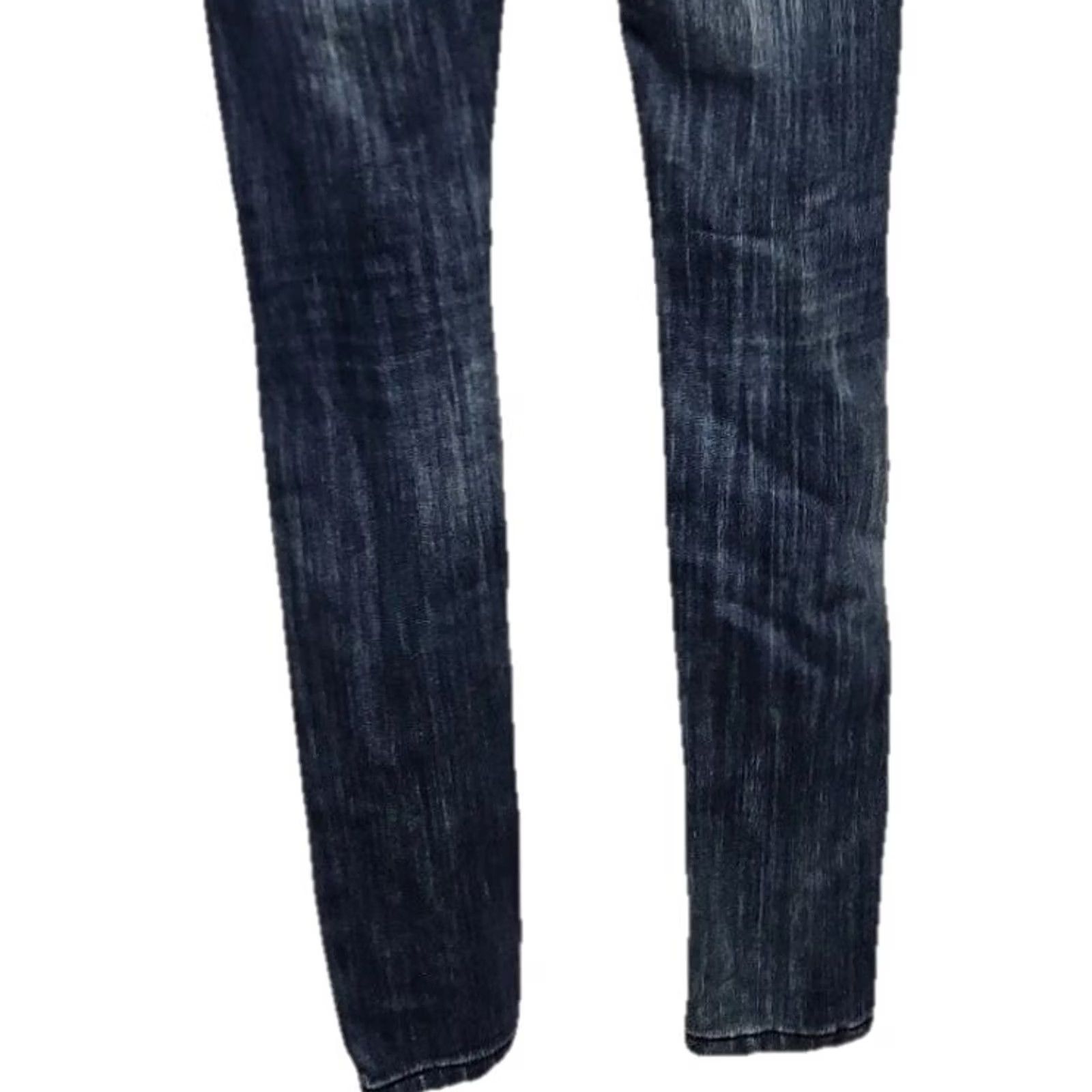 New Republic Y2K Blue Republic Skinny Jeans Size 1 Regular Women Stretch Denim Embroidered Back Pockets Blue 24 in Waist 30 in Inseam Size 25" / US 0 / IT 36 - 6 Thumbnail
