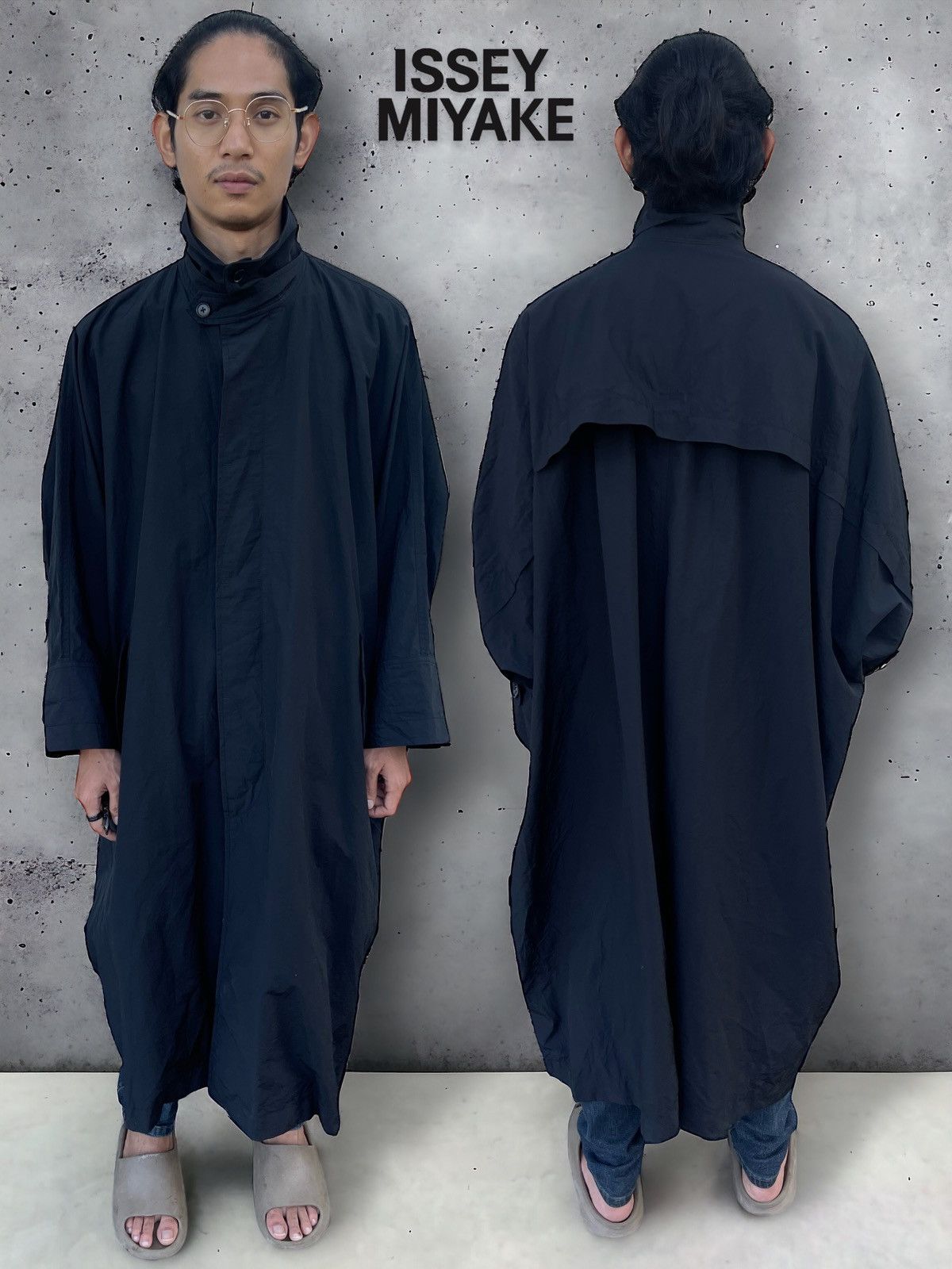 Issey Miyake 🔥A/W 1980'S ISSEY MIYAKE PERMANENTE OVERSIZED COAT JACKET Size US M / EU 48-50 / 2 - 2 Thumbnail