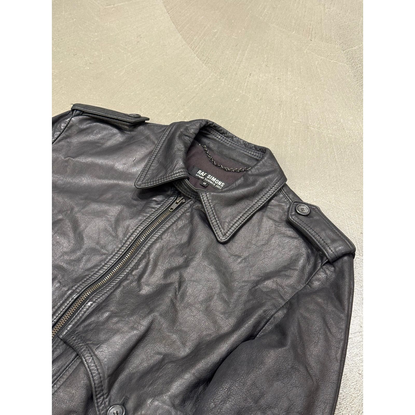 Raf Simons S/S2002 Raf Simons runway police cargo leather bomber jacket Size US S / EU 44-46 / 1 - 8 Thumbnail