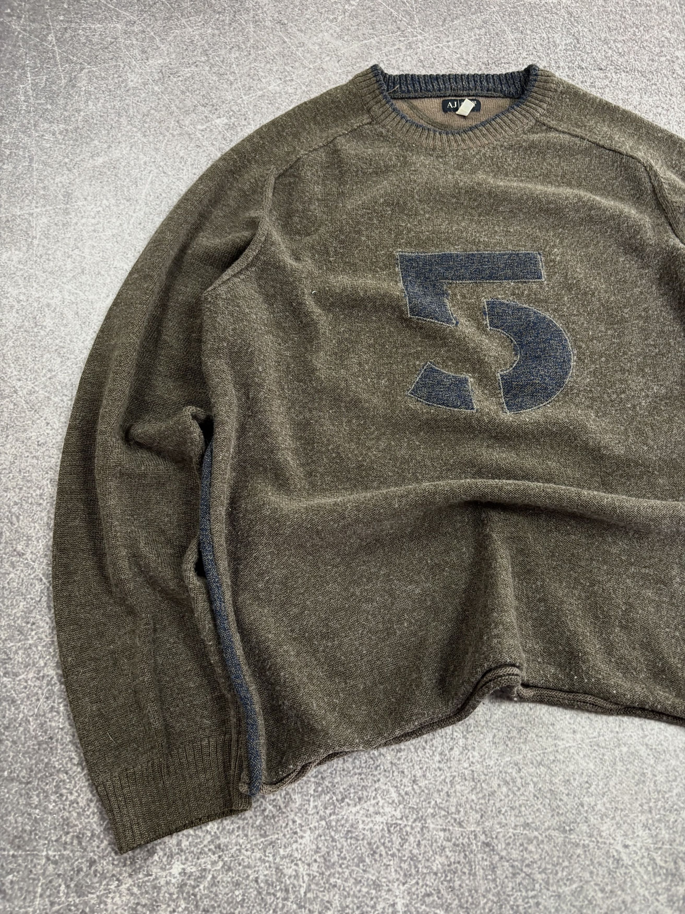 Emporio Armani VTG Cropped Armani Jeans Kapital Style Wool Sweater Size US M / EU 48-50 / 2 - 2 Thumbnail