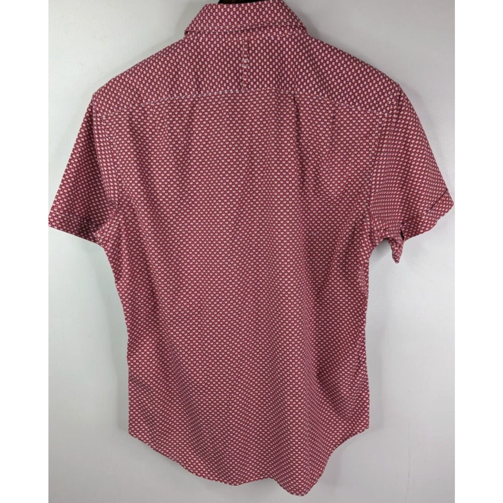 Banana Republic VINTAGE Banana Republic Milly Collection Short Sleeve Button Down Shirt Red Small No Size US S / EU 44-46 / 1 - 5 Thumbnail