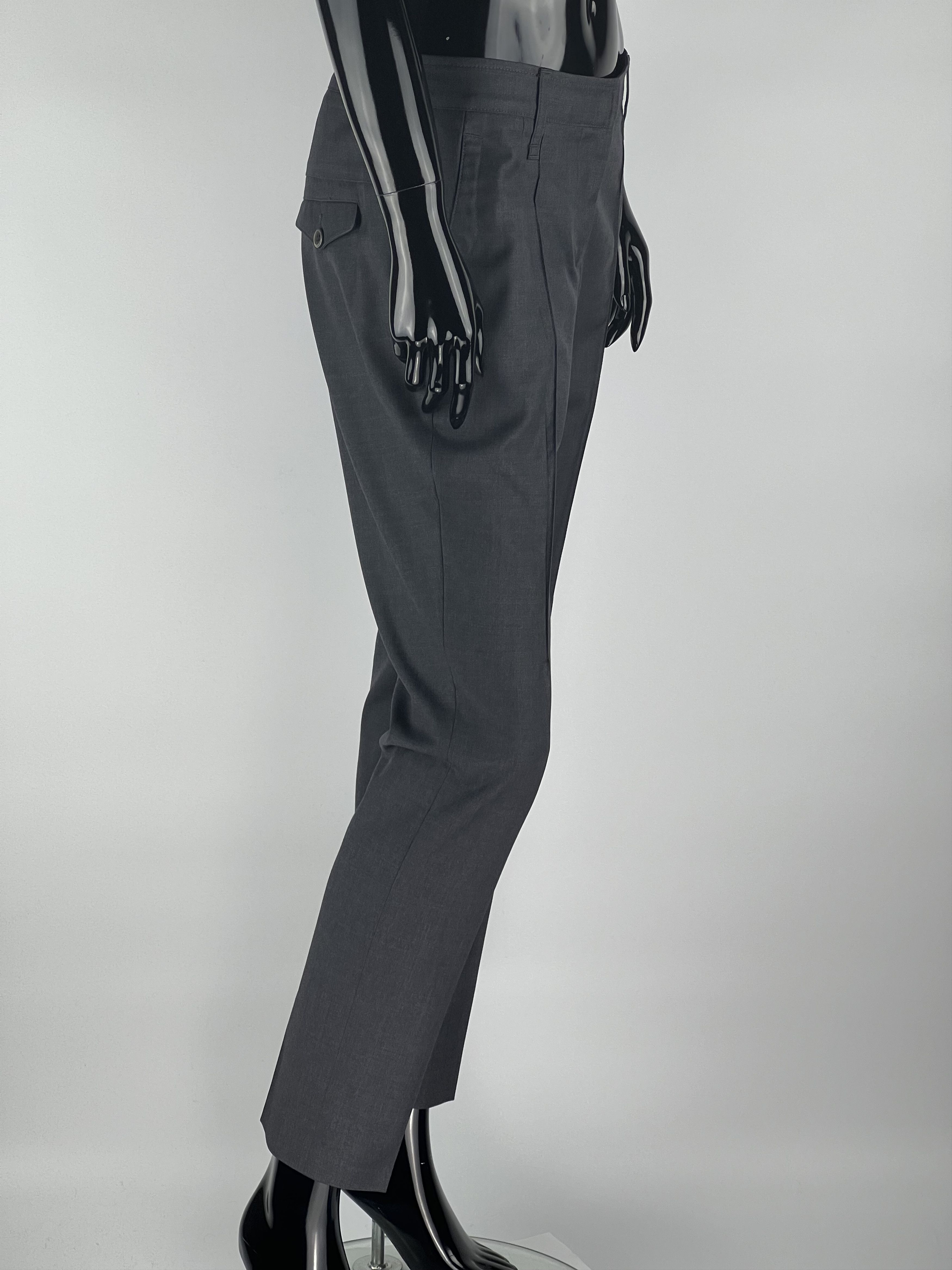 Brunello Cucinelli Brunello Cucinelli Gray Wool Trousers Pants Womens Size IT40 Size 27" / US 4 / IT 40 - 2 Thumbnail
