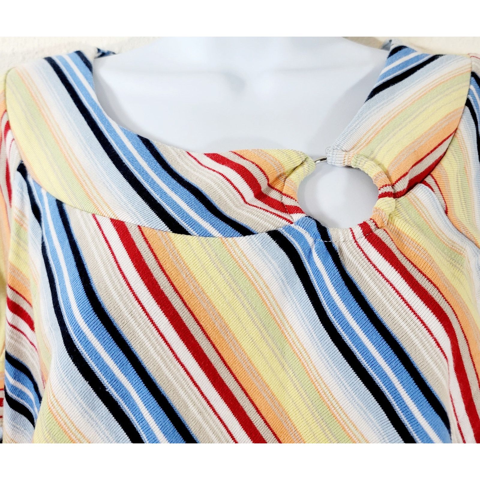 Other Fiorlini International Multicolor Striped Top 18W 20W Plus Size XXL / US 16-18 / IT 52-54 - 6 Thumbnail