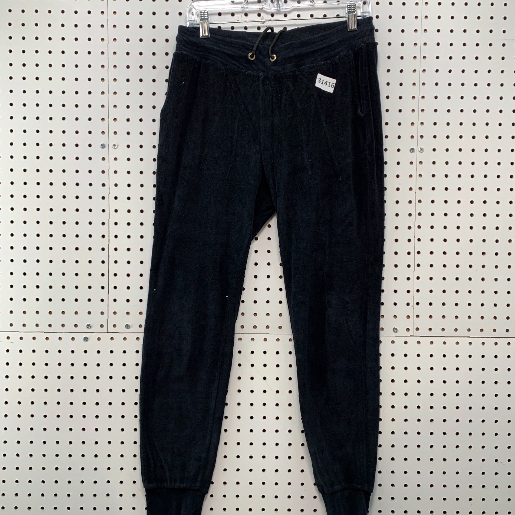 Bebe Bebe SportVelour Jogger Pants Womens Size S 30x27.5 Black Rhinestones Jogger Activewear Women 90s Decade Flair Size 28" / US 6 / IT 42 - 2 Thumbnail
