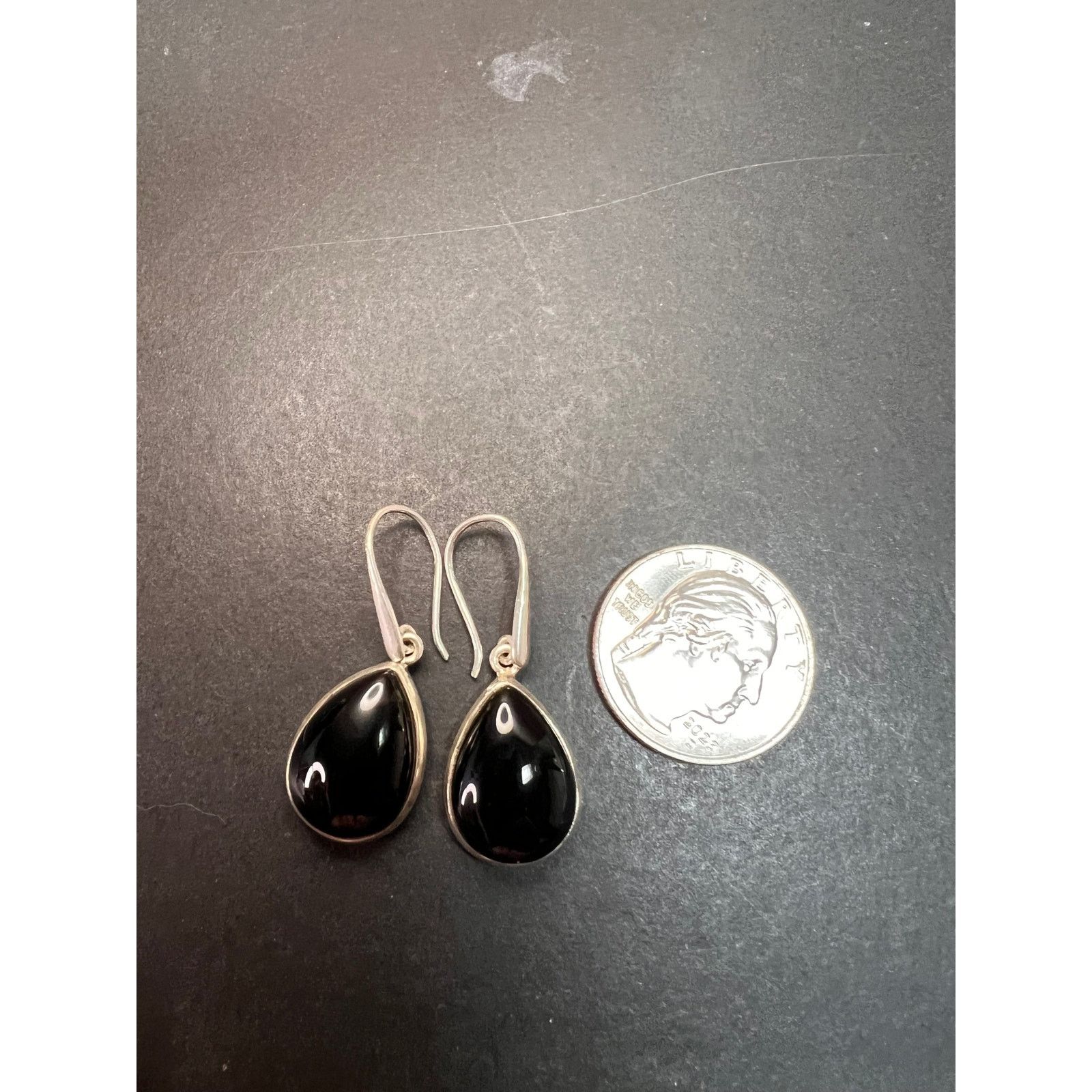 Other NEW Black onyx sterling silver teardrop earrings 8.12 grams Size ONE SIZE - 2 Thumbnail