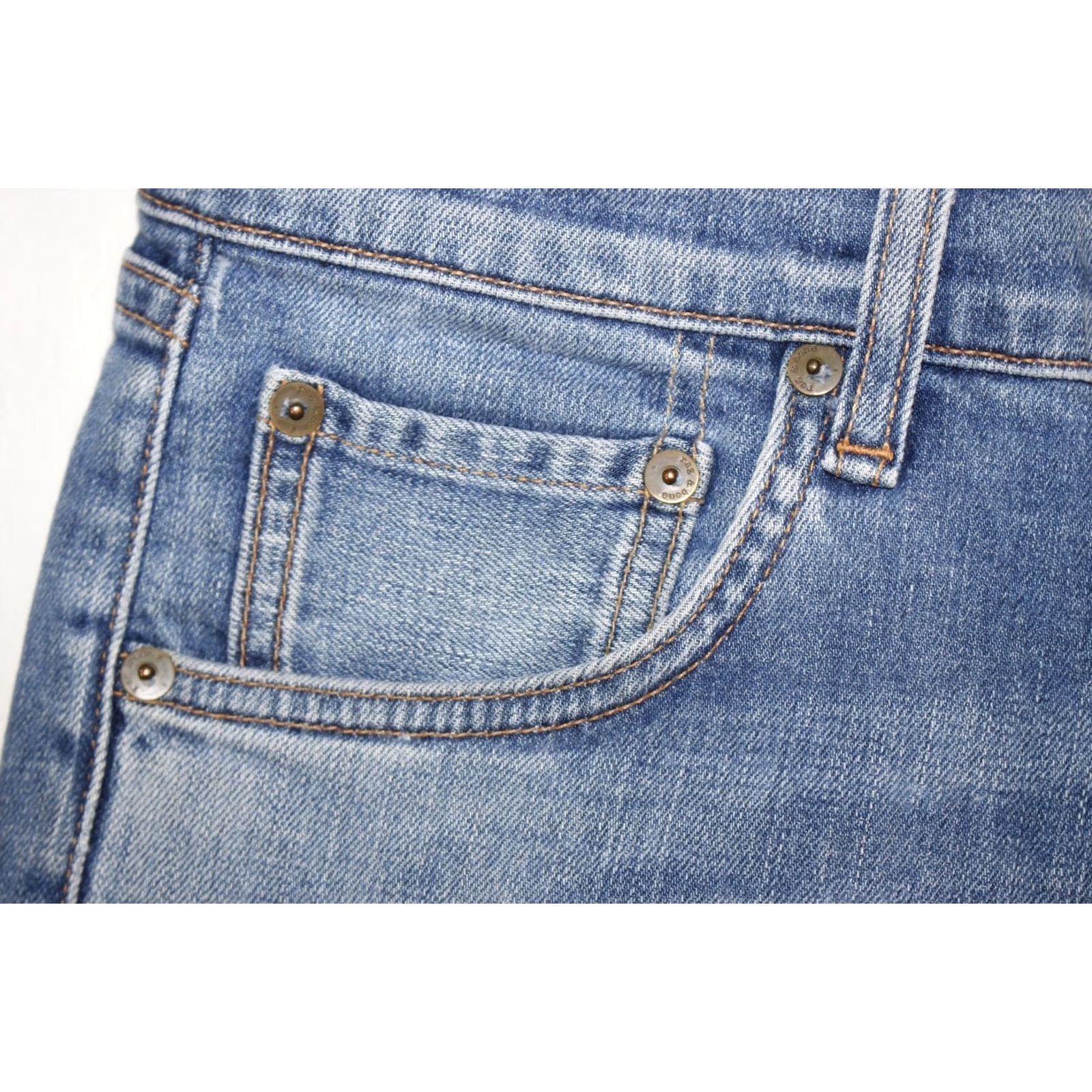 Rag & Bone rag & bone Jeans Men's 29x34 Slim Straight Button Fly USA Med Wash Size US 29 - 4 Thumbnail
