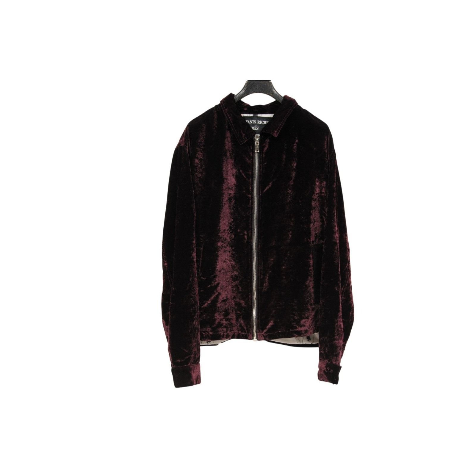 Enfants Riches Deprimes Zip Up Card Jacket Burgundy Velvet - 02692 Size US L / EU 52-54 / 3 - 12 Thumbnail