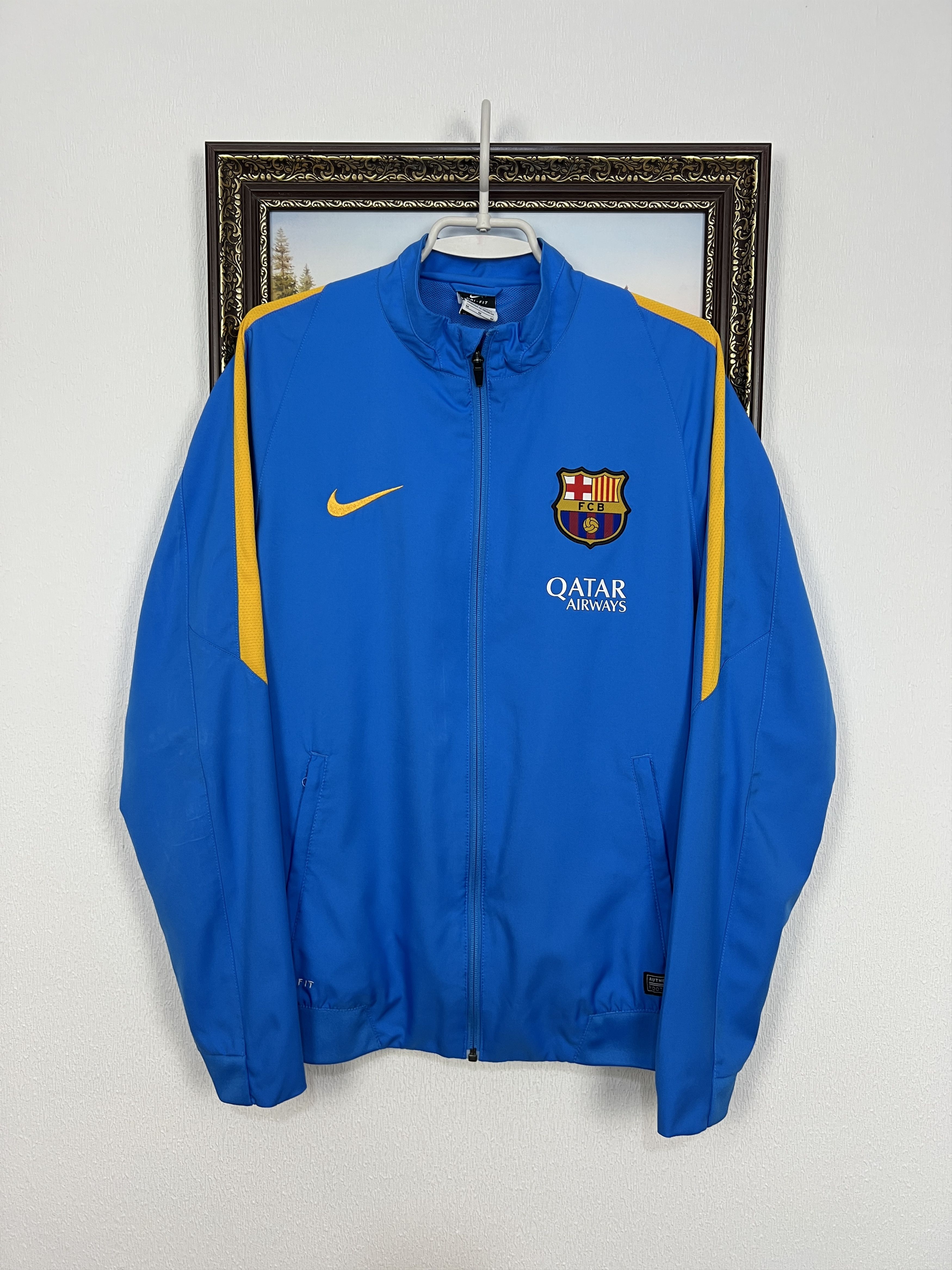 Nike Vintage Nike FC Barcelona Football Blue Train Jacket Soccer Size US M / EU 48-50 / 2 - 1 Thumbnail