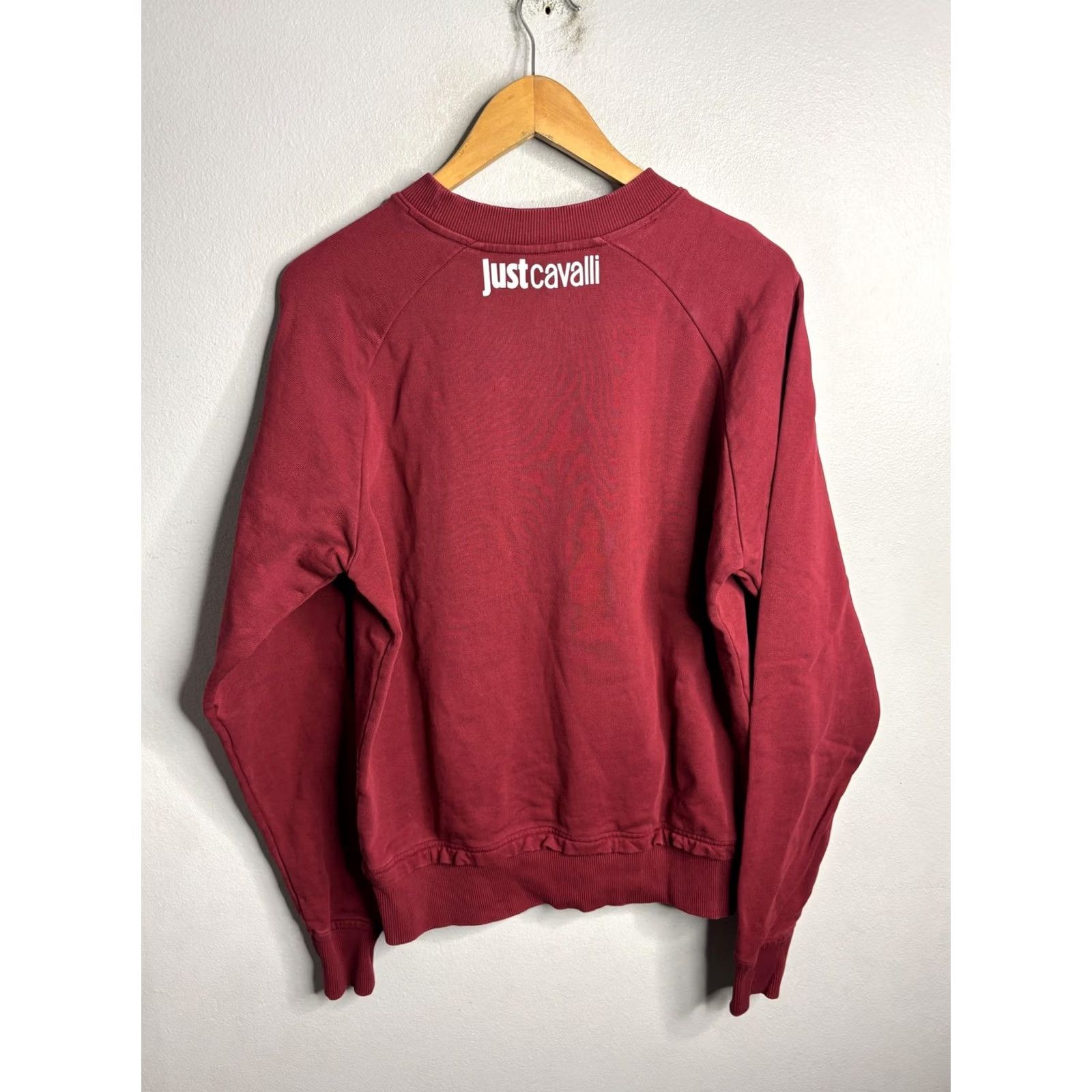 Just Cavalli Just Cavalli Sweatshirt Mens S Red Crew Neck Octopus Skull Graphic Pullover Size US S / EU 44-46 / 1 - 4 Thumbnail