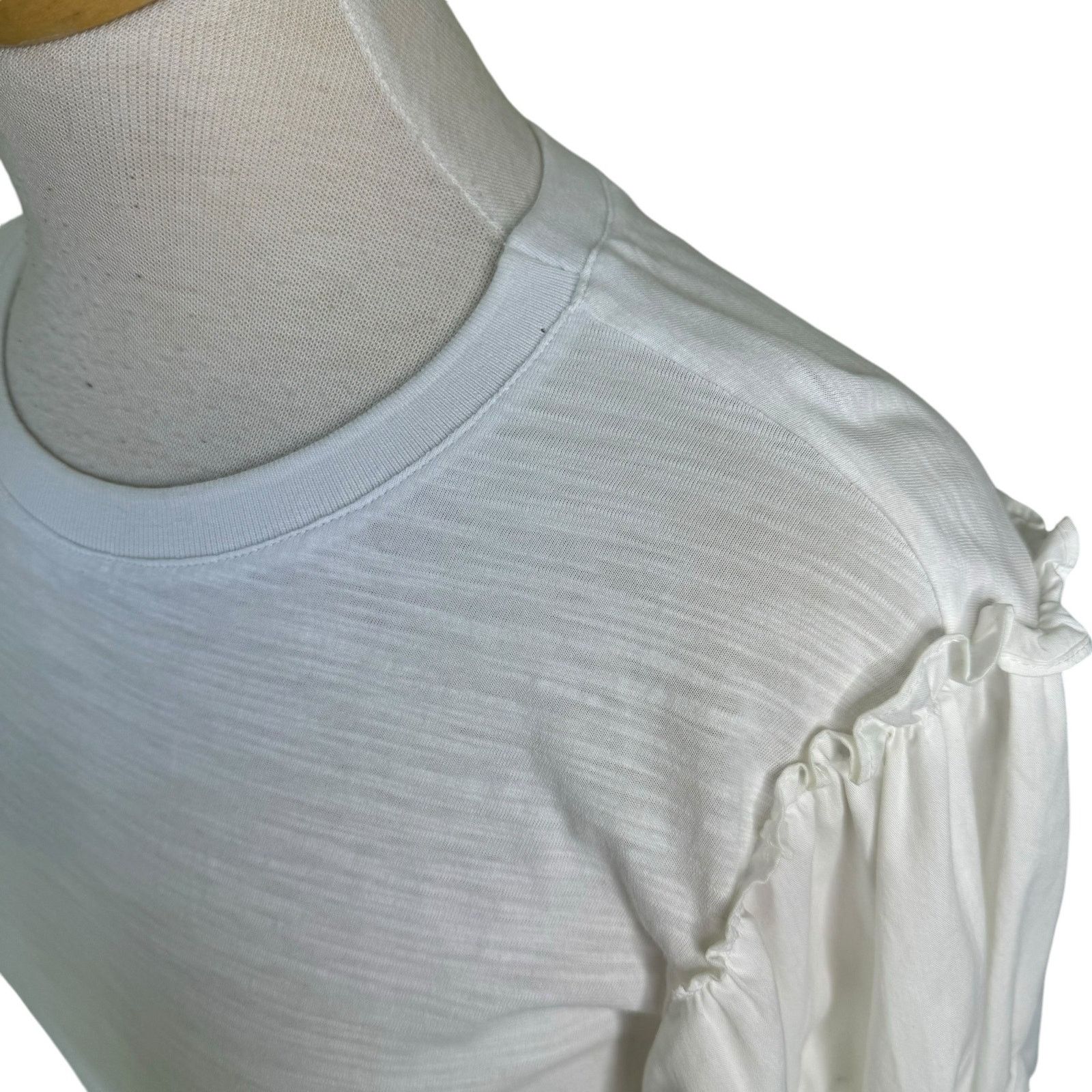 Cinq a Sept CINQ A SEPT Hailey Ruffle Top White Size Small 100% Cotton Size S / US 4 / IT 40 - 5 Thumbnail