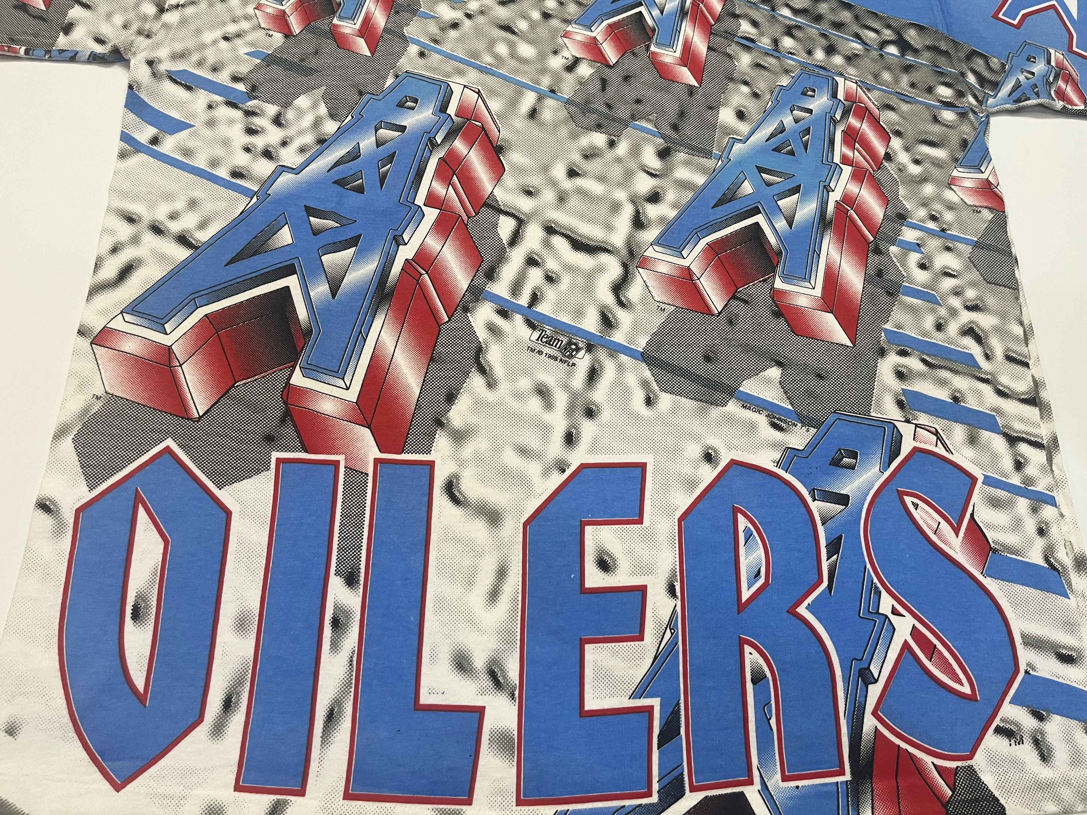 Vintage Vintage Magic Johnson NFL Houston Oilers AOP T-Shirt Size US XL / EU 56 / 4 - 5 Thumbnail