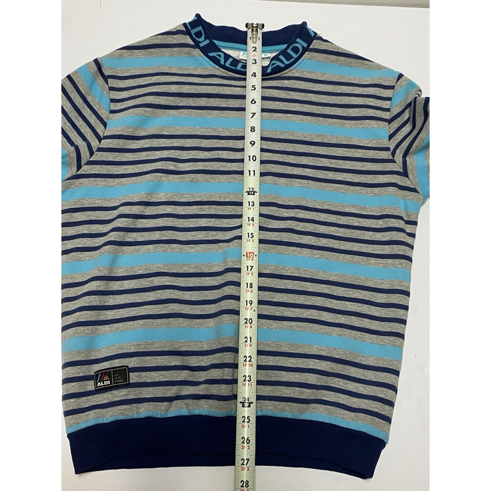 Other Aldi Sweatshirt Mens M Crewneck Stripes Retro Cuffs Size US M / EU 48-50 / 2 - 6 Thumbnail