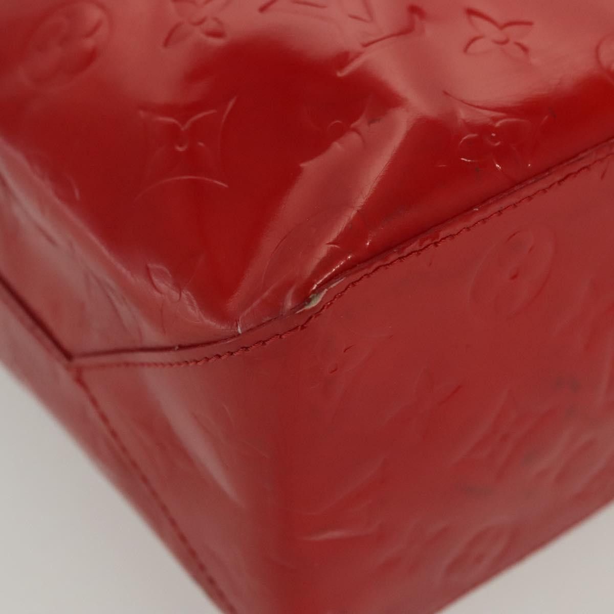 Louis Vuitton LOUIS VUITTON Monogram Vernis Reade MM Hand Bag Red Rouge Size ONE SIZE - 15 Thumbnail